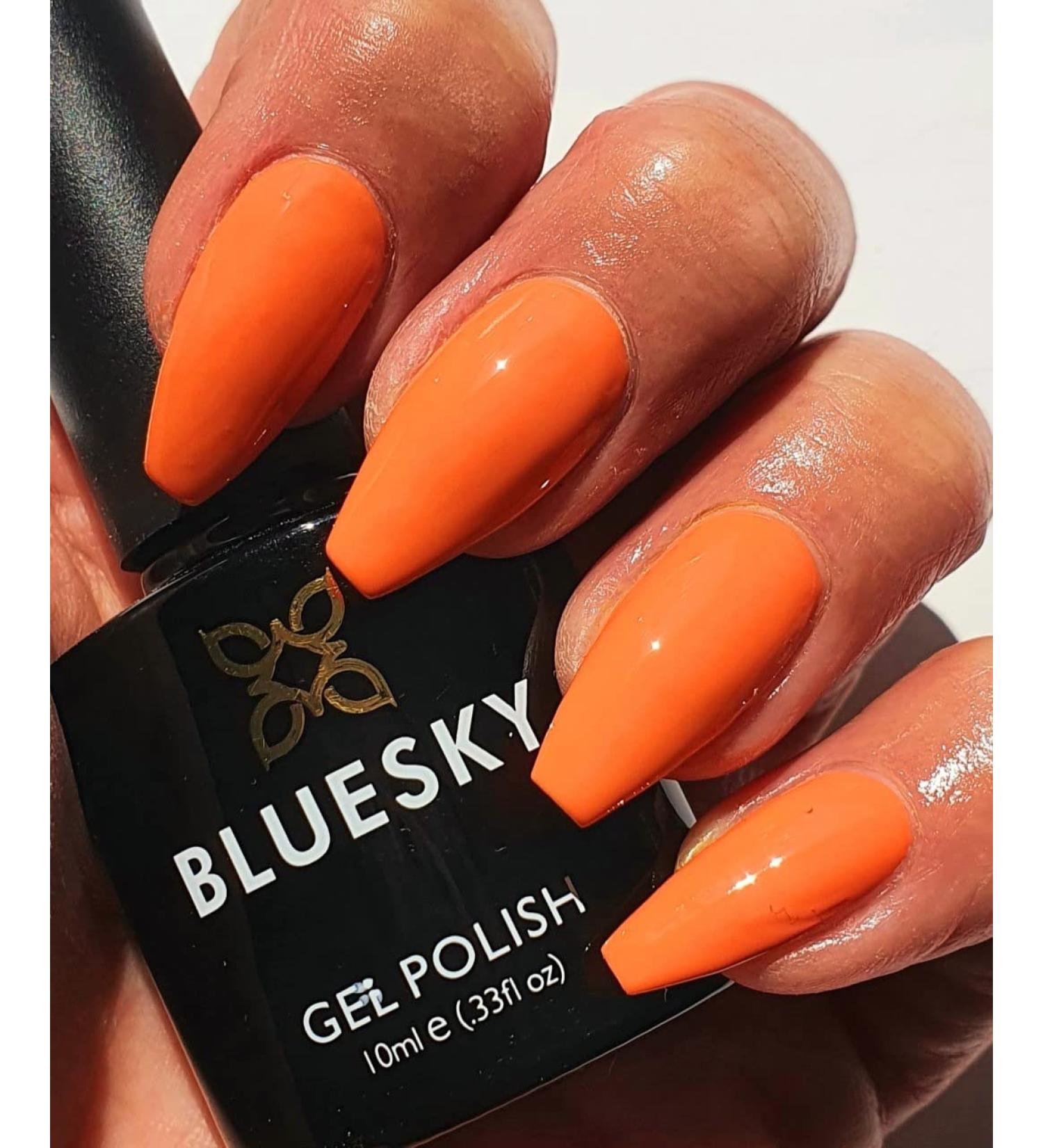 Bluesky GEL NAIL POLISH CORAL ORANGE SPRING SUMMER COLOR BE IN THE SURF SS 2118 UV LED Soak Off 10ml (Requires Drying under UV/LED Lamp) - Buy Online on GoSupps.com