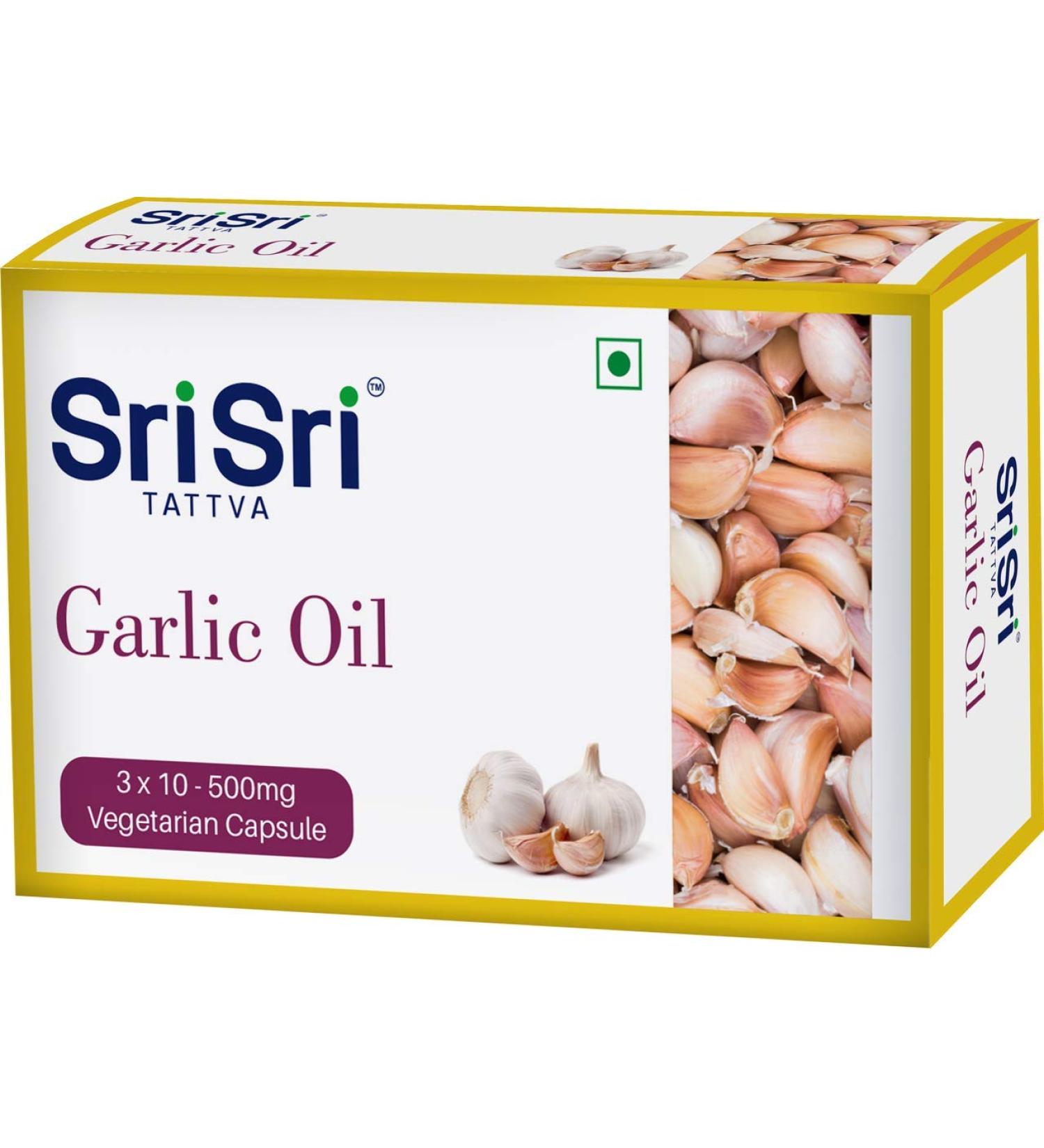 NWIL Sri Sri Tattva Garlic Oil Veg Capsule -30 Capsules