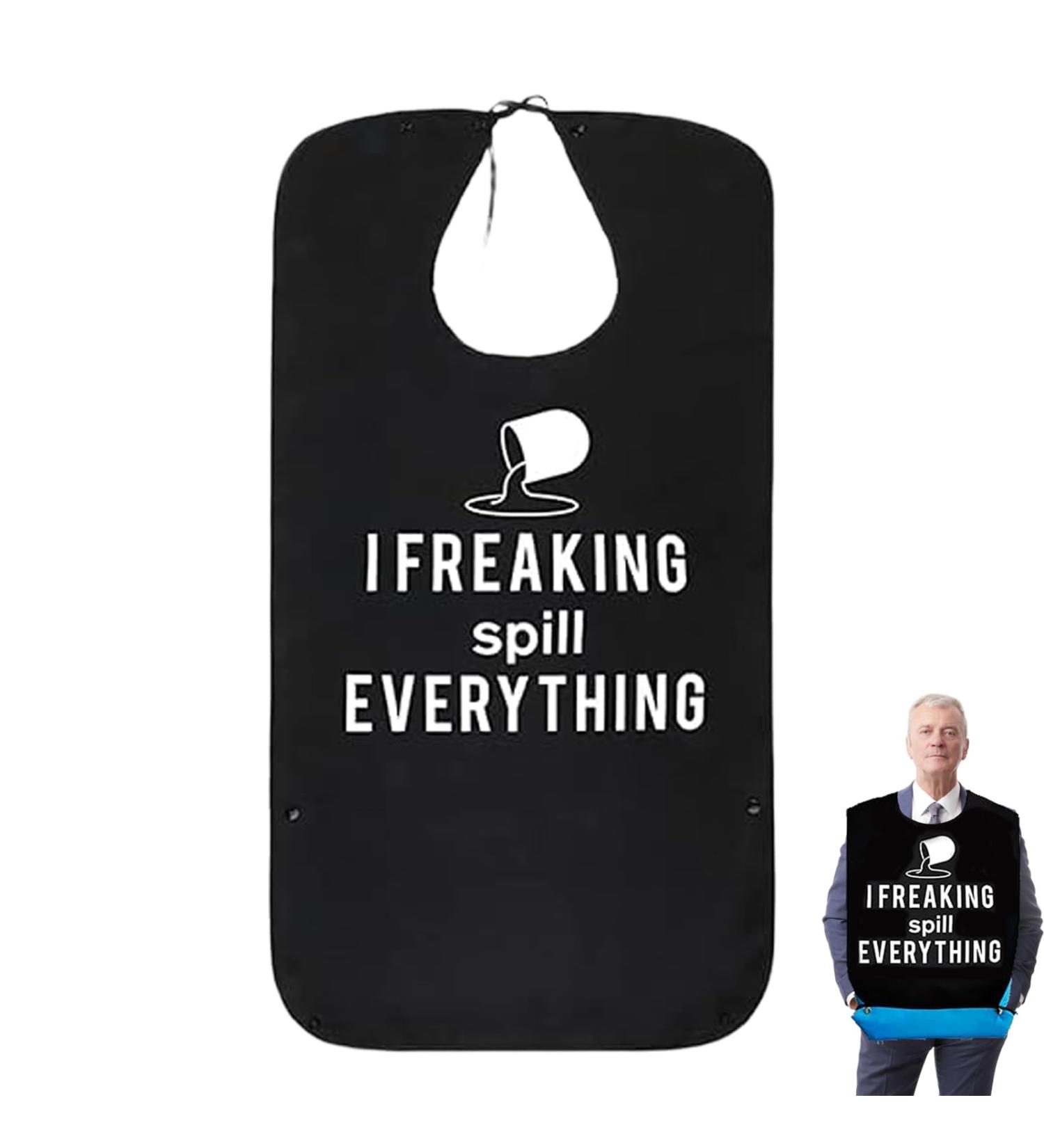 Washable Waterproof Teacup Monogram Bib for Elderly Men and Women - Dining Protector - Buy Online on GoSupps.com