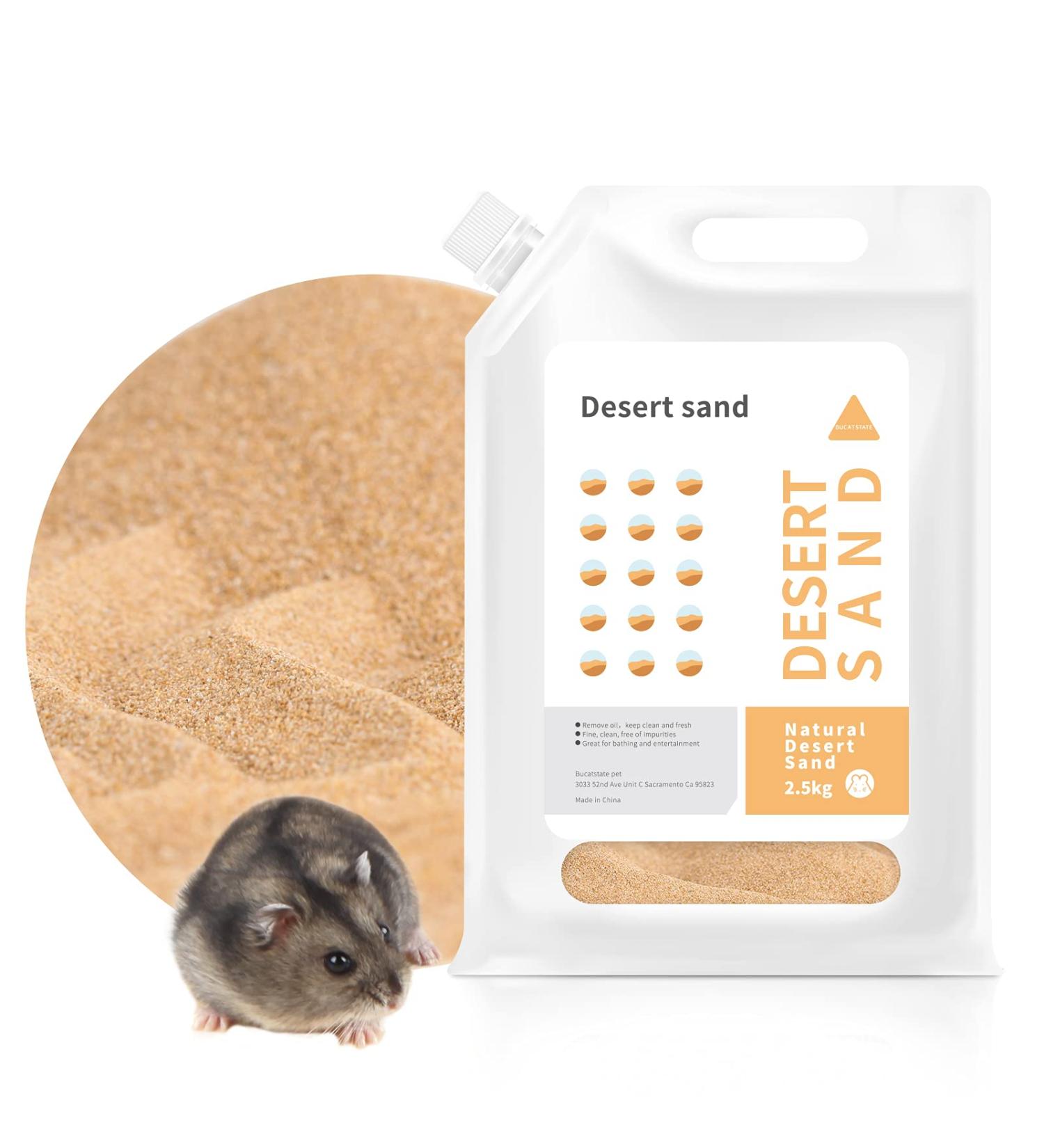 BUCATSTATE Dust Free Bath Sand for Hamster and Small Animals - Fine Reptile Desert Sand - 3.3LB & 5.5LB - Buy Online on GoSupps.com