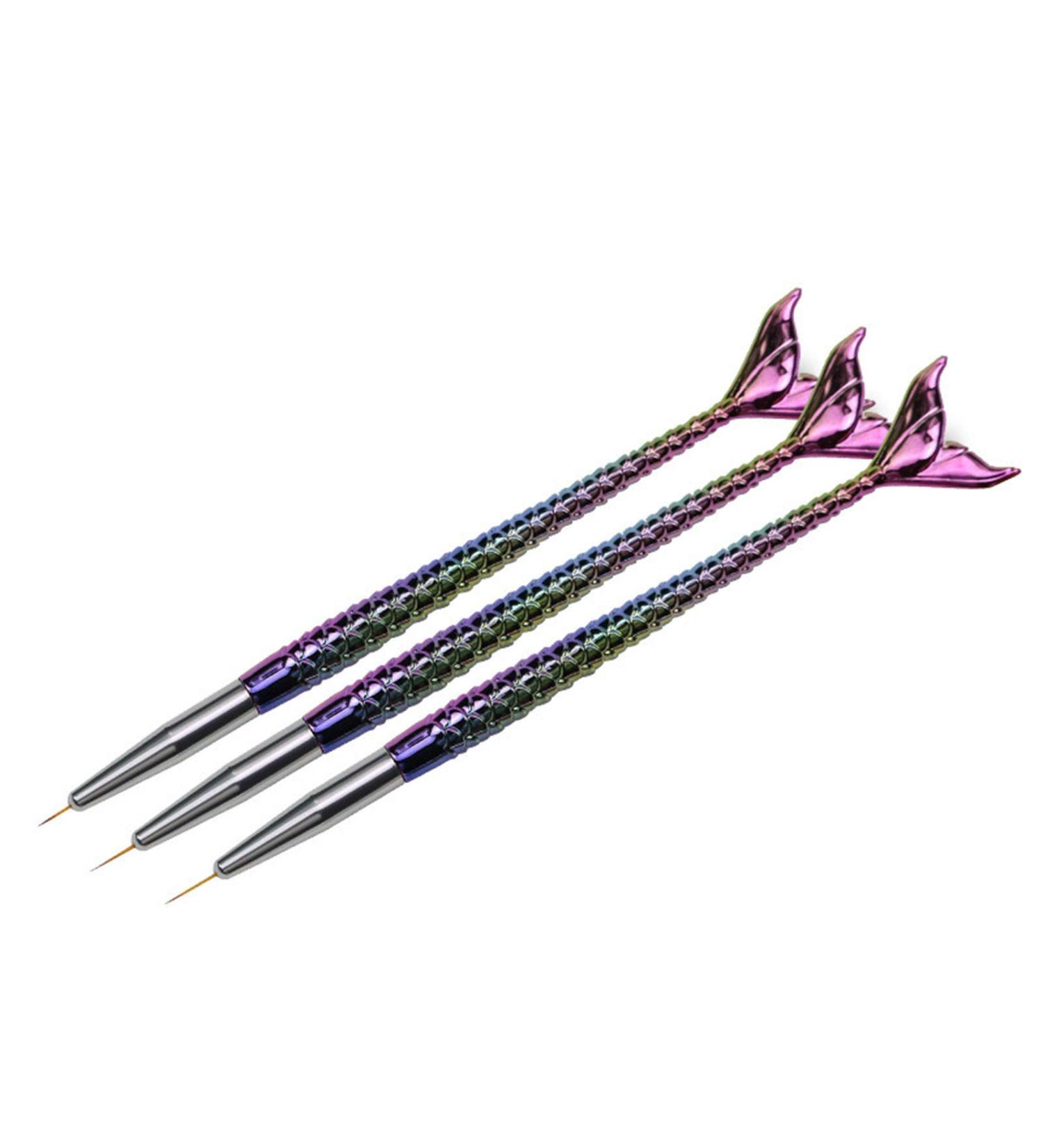3-Piece Nail Art Brush Set Precision Drawing & Dotting Pens for Stunning Manicure Designs | International Shipping Available - Buy Online on GoSupps.com