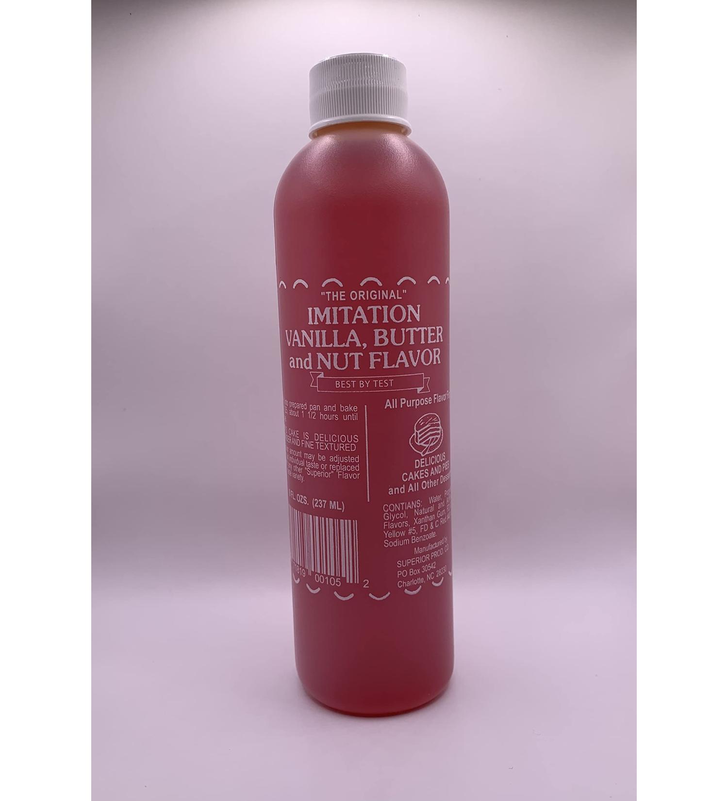 Superior Flavors VANILLA, BUTTER, & NUT | Cooking and Baking Flavoring | Delicious Substitute for Vanilla Extract | Water Based, and Alcohol Free | 8oz Bottle