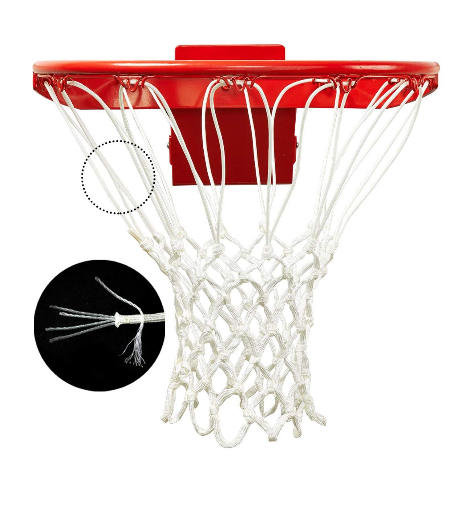 PROGOAL Professional Basketball Net Replacement - Heavy Duty Thick Net - Red&White - Standard Size - Fits 12-Loop Rims - Indoor/Outdoor - Buy Online on GoSupps.com