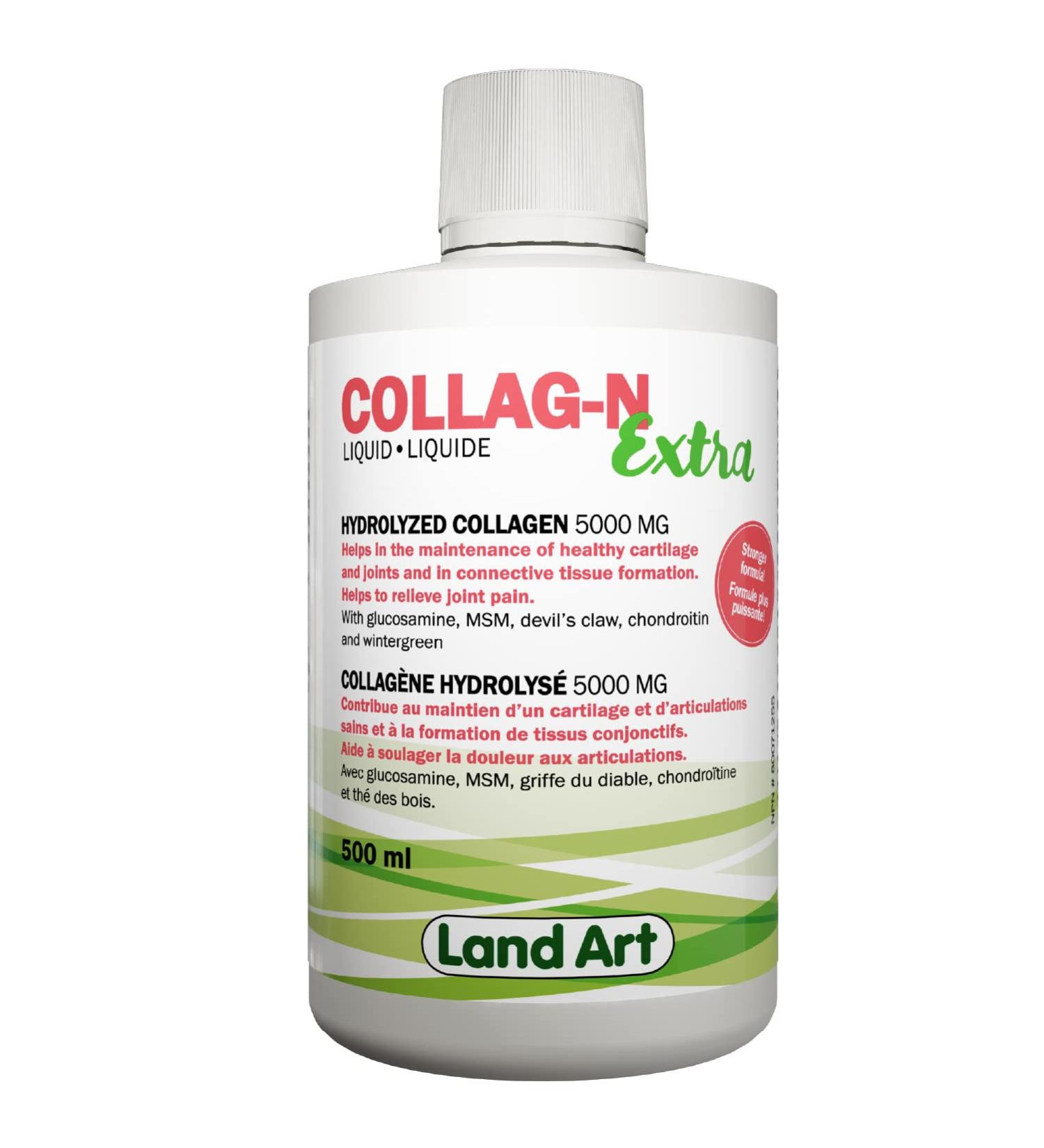 Liquid Collagen Extra Supplement Complete Joint Care Formula Fast Action With Hydrolyzed Collagen Glucosamine Chondroitin MSM Two Natural Anti-Inflammatory Magnesium & Vitamin C - 500ml Non-GMO Gluten Free No Added Sugar - Made in Canada - Buy Online on GoSupps.com