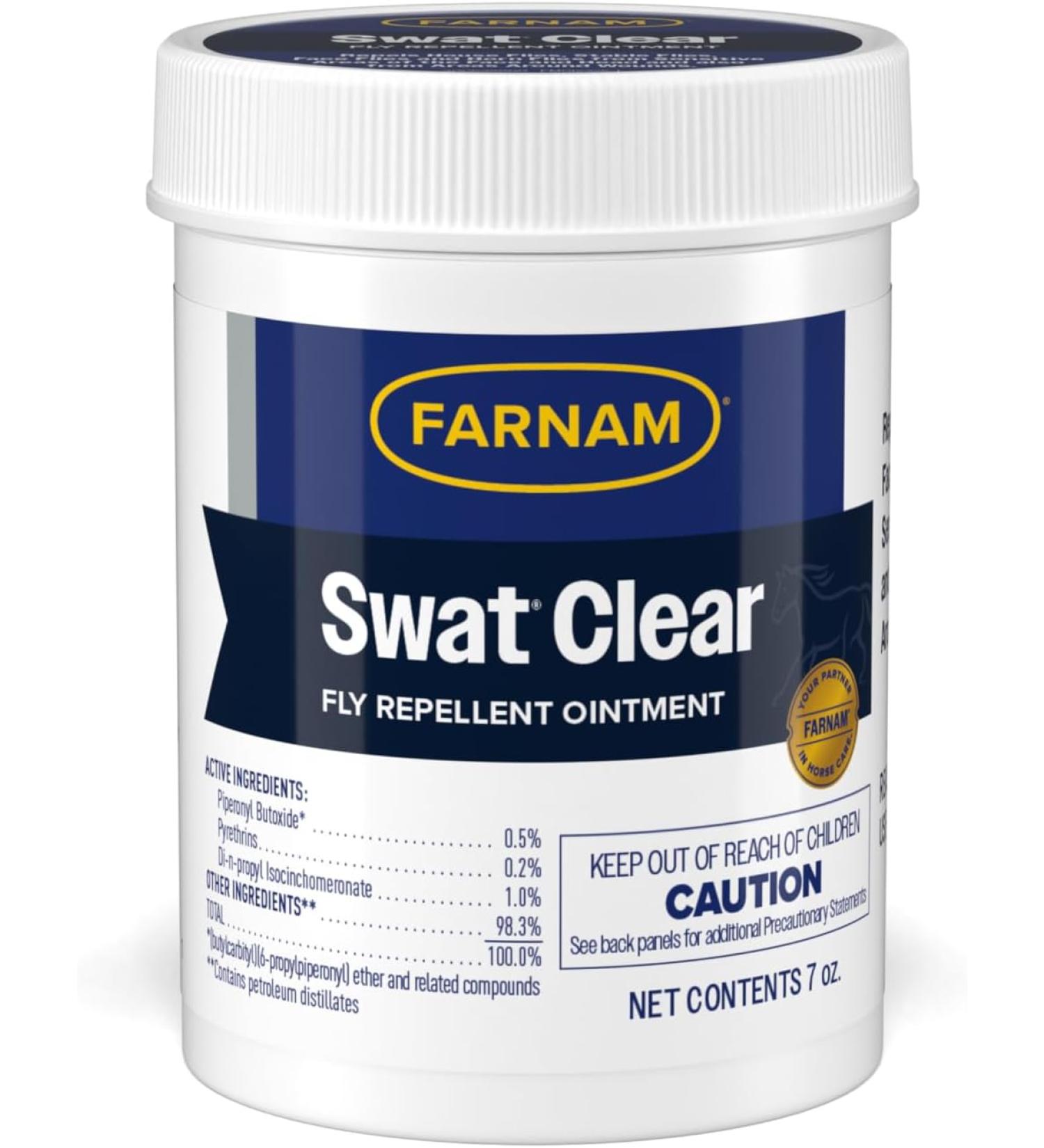 Farnam SWAT Fly Repellent Ointment 7oz - For Horses, Ponies & Dogs - Buy Online on GoSupps.com