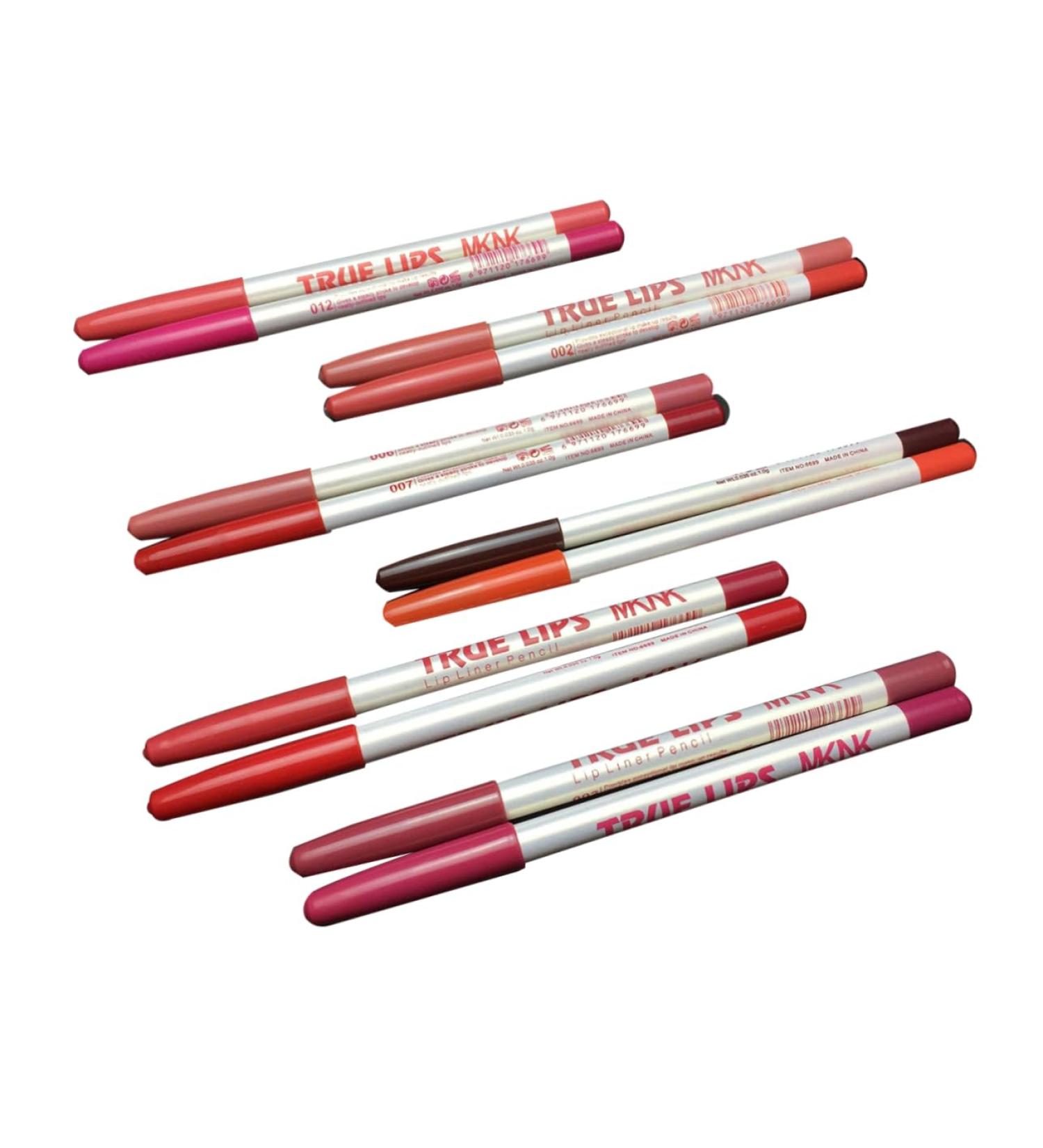 12pcs Waterproof Lip Liner & Eyeliner Pen Set - Multi-Use Lipstick & Eyeshadow Pencils - International Shipping Available - Buy Online on GoSupps.com