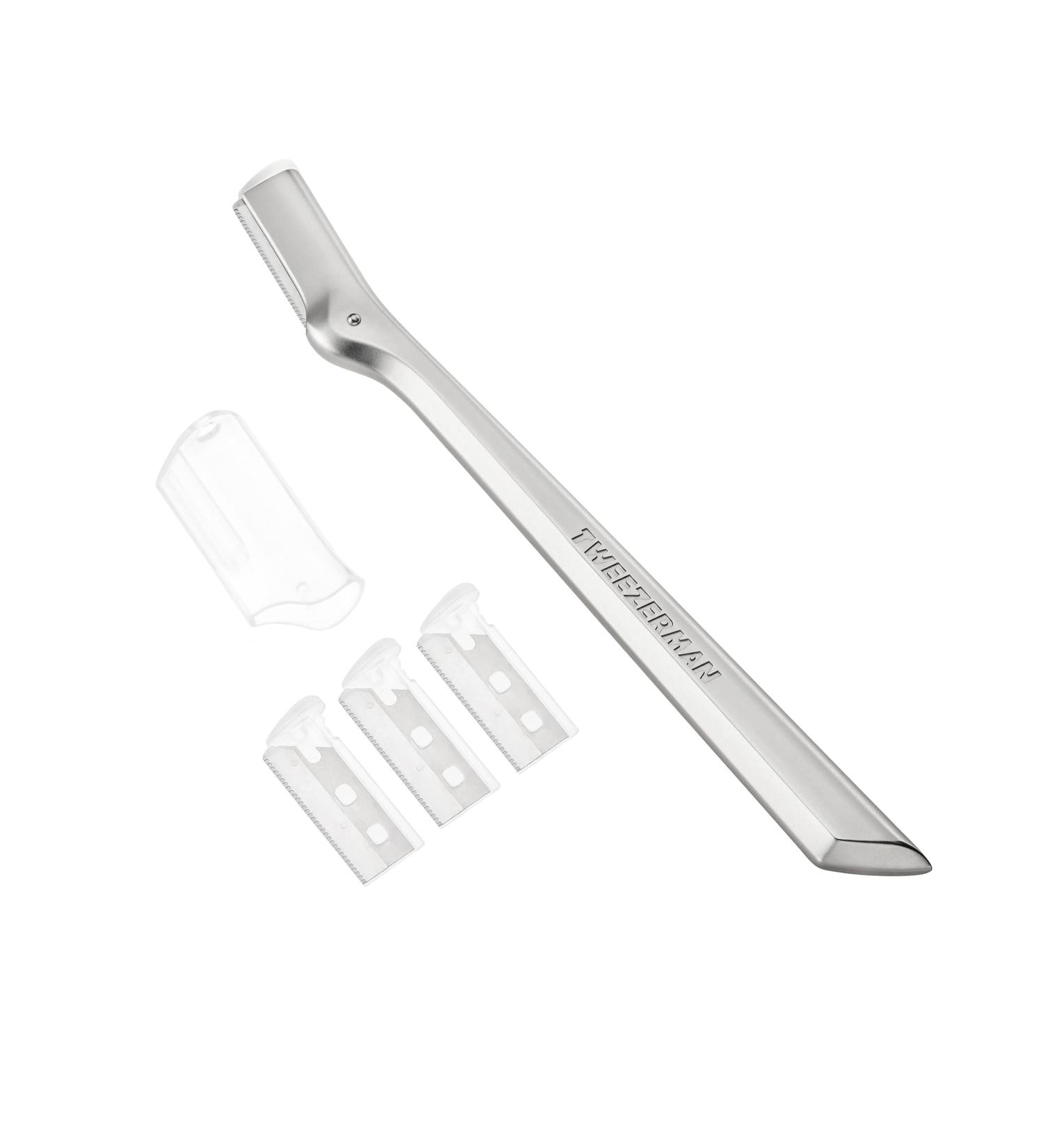 Tweezerman Eyebrow Razor Set | Includes 3 Replacement Blades and Safety Cap - Buy Online on GoSupps.com