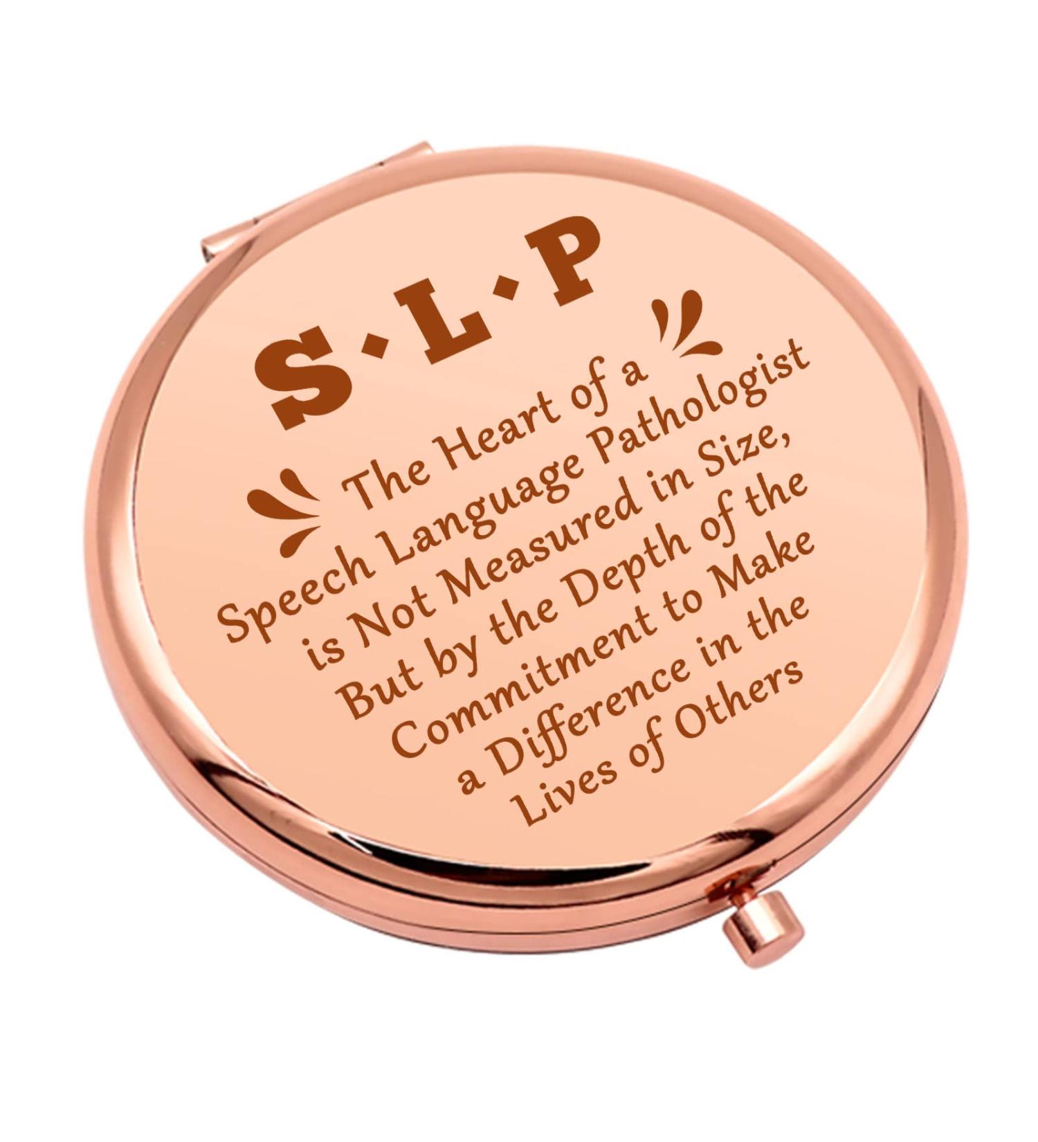 Speech Therapist Compact Mirror - Appreciation Gift for SLP - Thank You Gift for Speech Language Pathologist - Makeup Mirror Graduation Birthday Gift - Buy Online on GoSupps.com