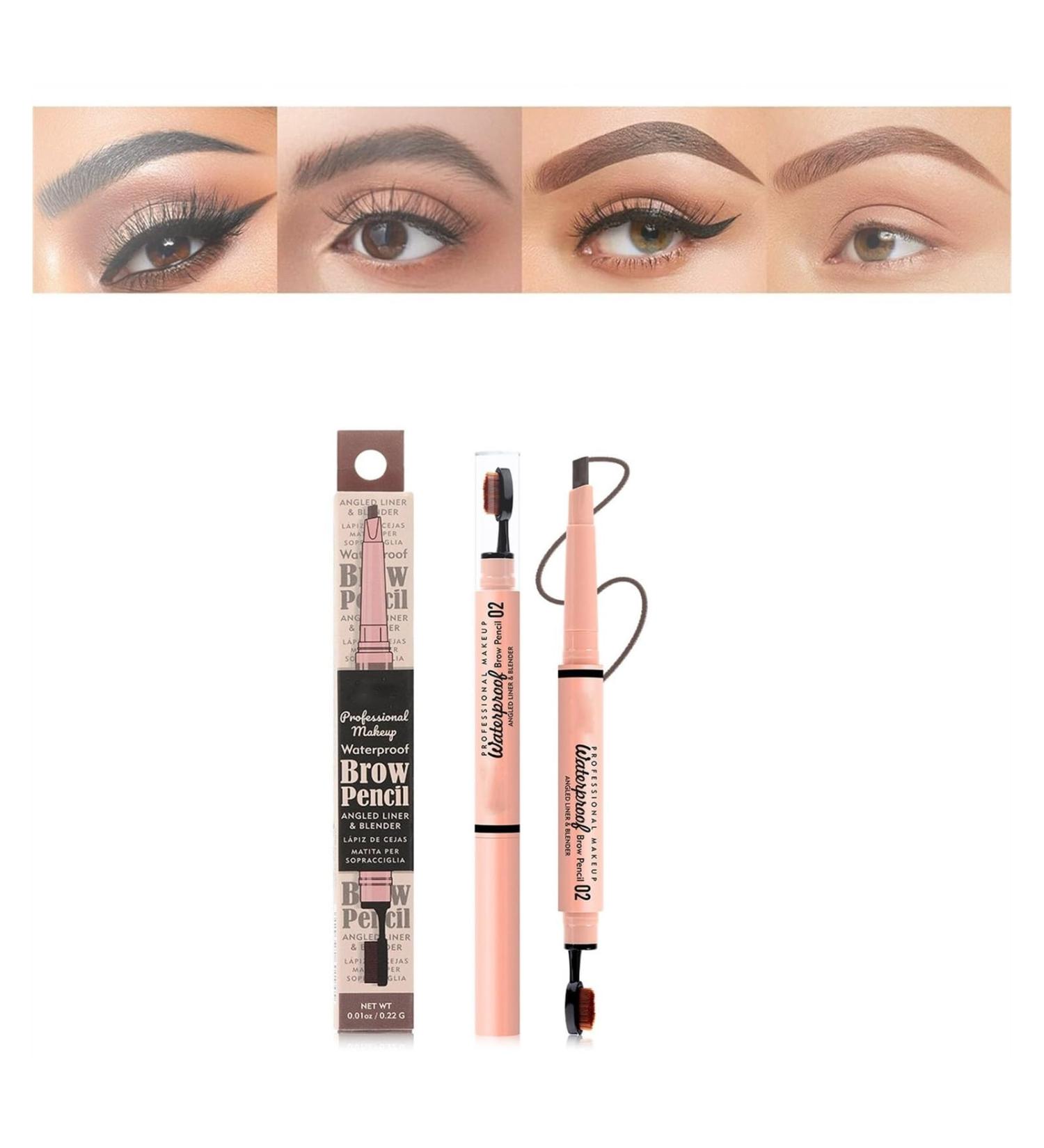 2 in 1 Double Ended Eyebrow Pencil Micro Percision Tip Fill and Defines Brows Natural Looking & Waterproof No Need to Sharpen Not Easy to Fade (Color : 02 Size : 1 size) 1 count (Pack of 1) 02 - Buy Online on GoSupps.com