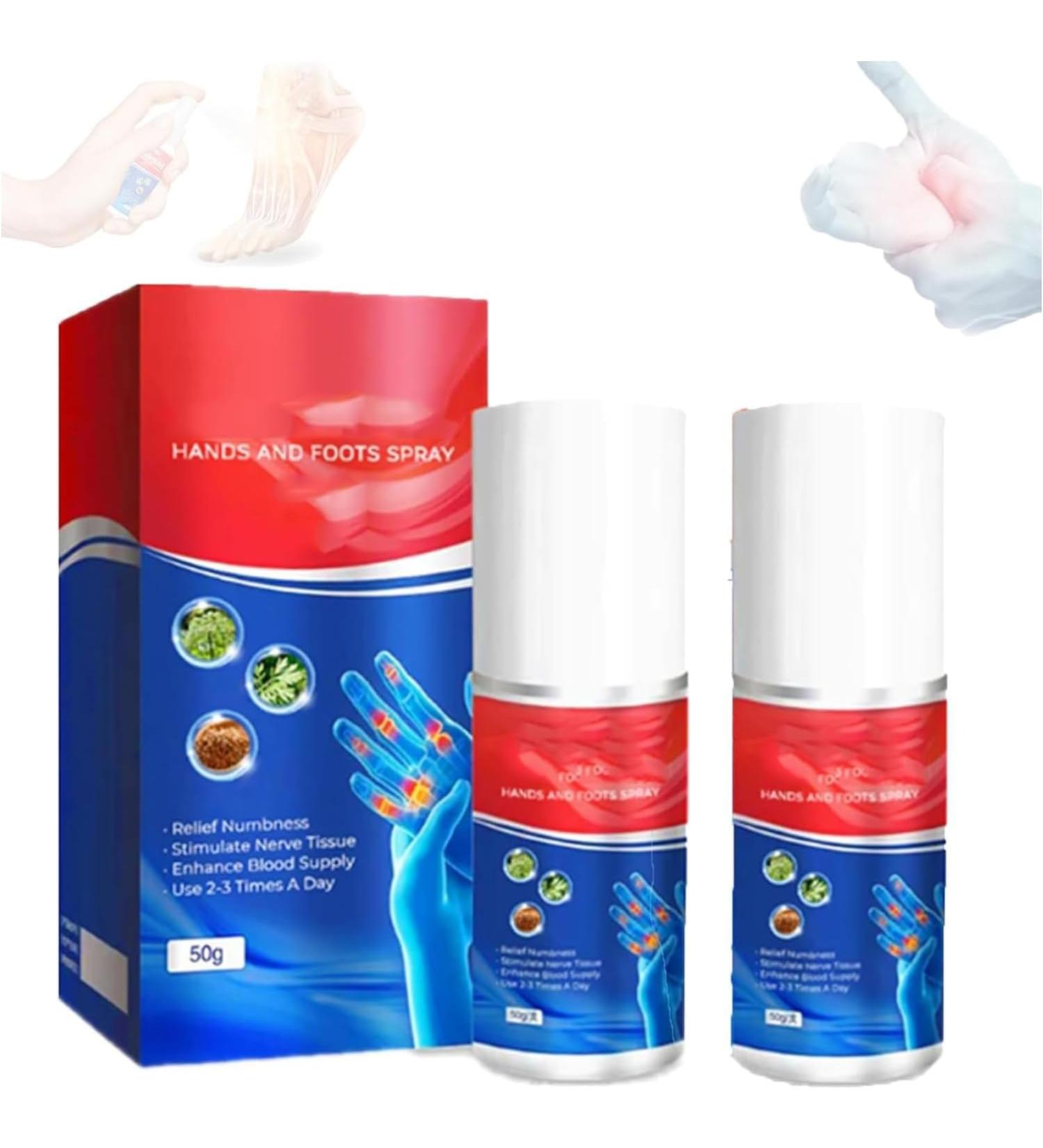 Gfouk Numbfix Lot de 2 vaporisateurs pour mains et pieds pour l'inconfort caus par les articulations les mains et les pieds cr me hydratante naturelle pour soulager les pieds les mains et les 2 Pi ces. - Buy Online on GoSupps.com