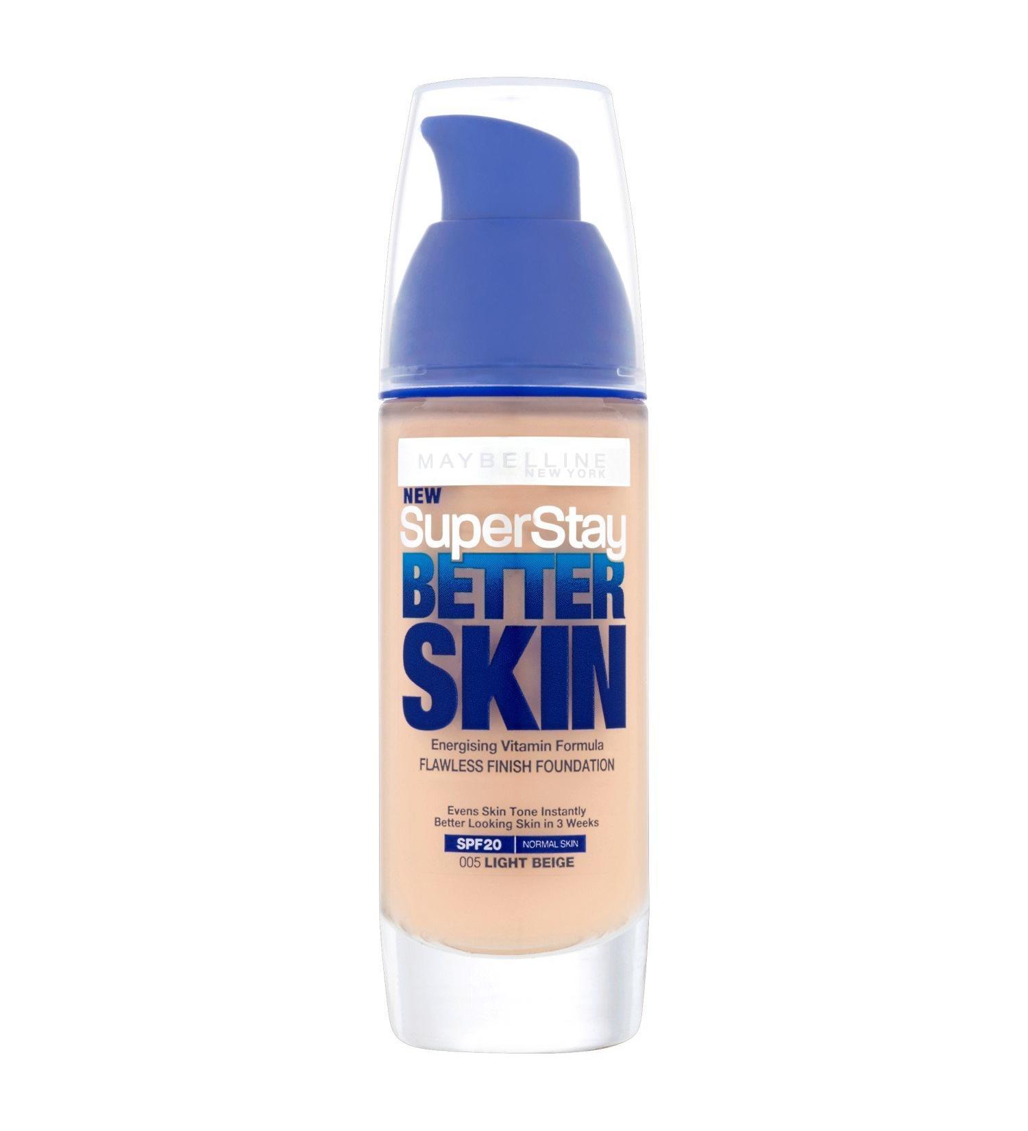 Maybelline Superstay Better Skin Flawless Finish Foundation – 005 Light Beige