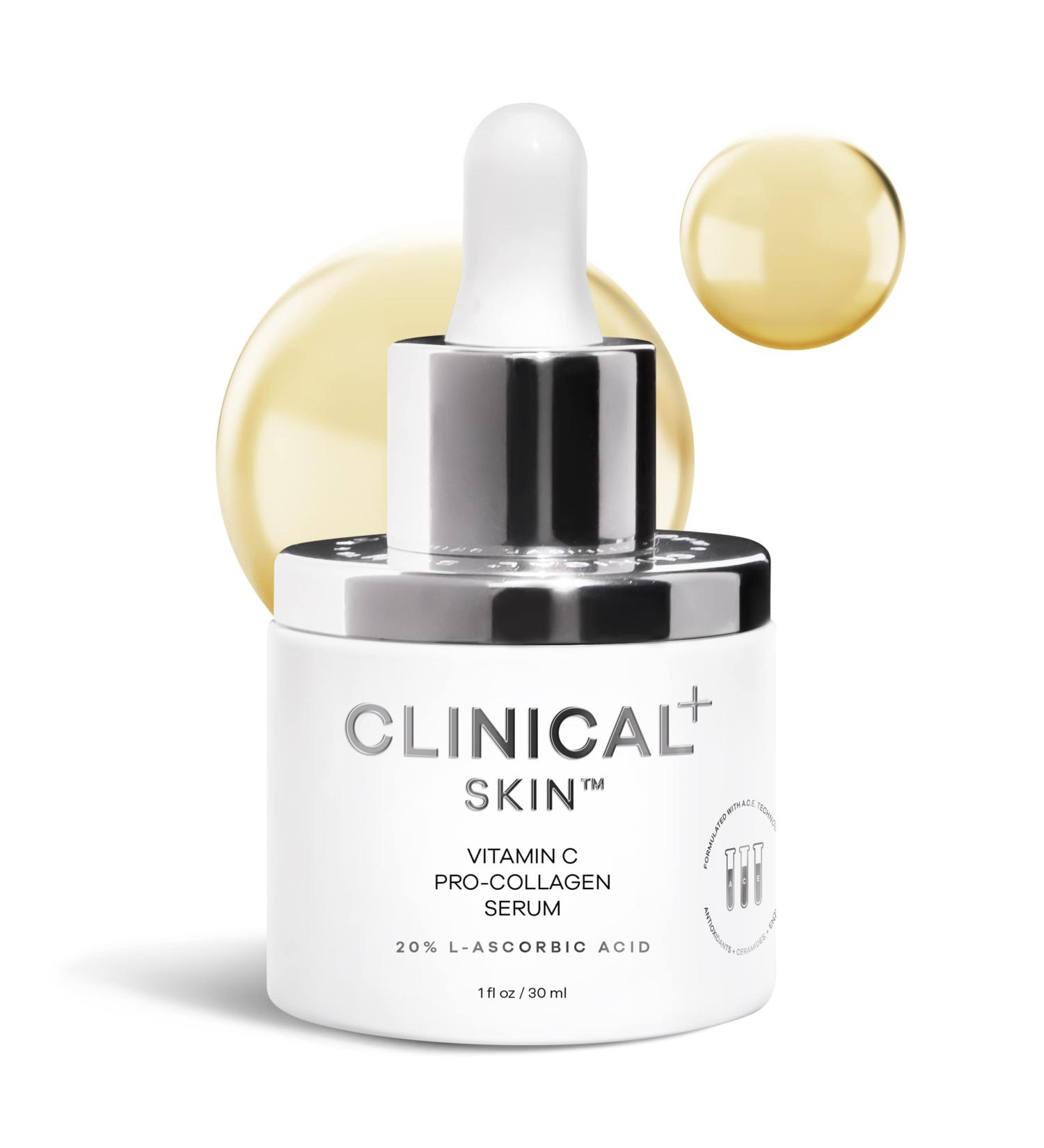 Vitamin C & E Serum for Anti-Aging & Skin Brightening - Pro-Collagen Formula for Soft, Luminous Skin - Reduce Fine Lines & Wrinkles - Buy Online on GoSupps.com