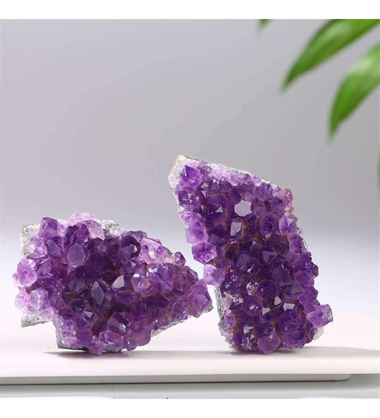 Beautiful Crystal Natural Quartz Colour Crystal Cluster Specimen Home Display Decoration Electroplated Amethyst Stone Decor 1pcs HOMEZHOU (Color : Amethyst Cluster Size : 40 50g) 40 50g Amethyst Cluster - Buy Online on GoSupps.com