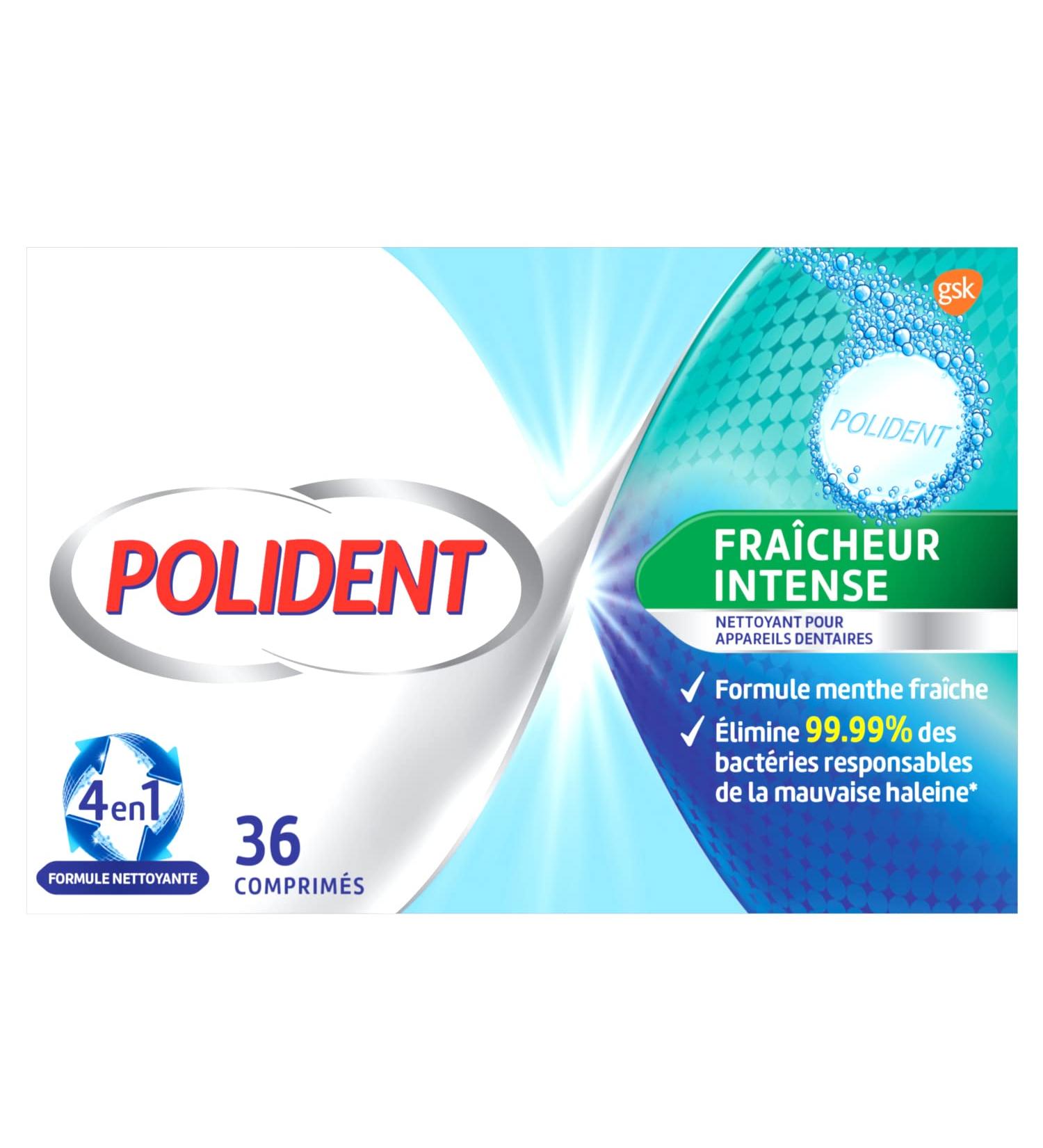 Polident Daily Cleaner For Partial or Complete Dentures Intense Freshness 36 Tablets - Buy Online on GoSupps.com