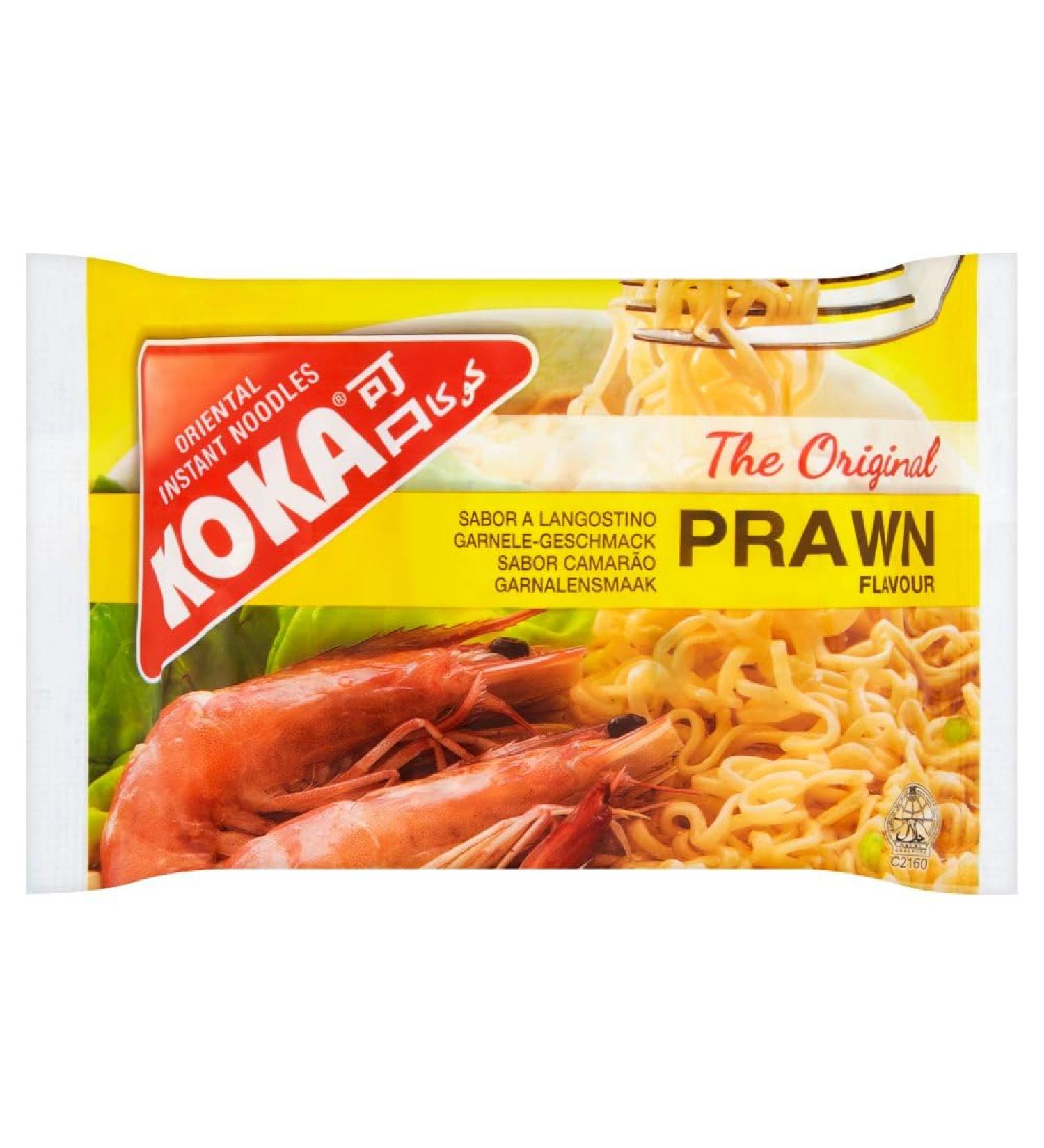 Koka Oriental Style Instant Noodles | Prawn Flavour | Snack or Meal Accompaniment | Ready in 2 Minutes | 85g (Pack of 30) - Buy Online on GoSupps.com