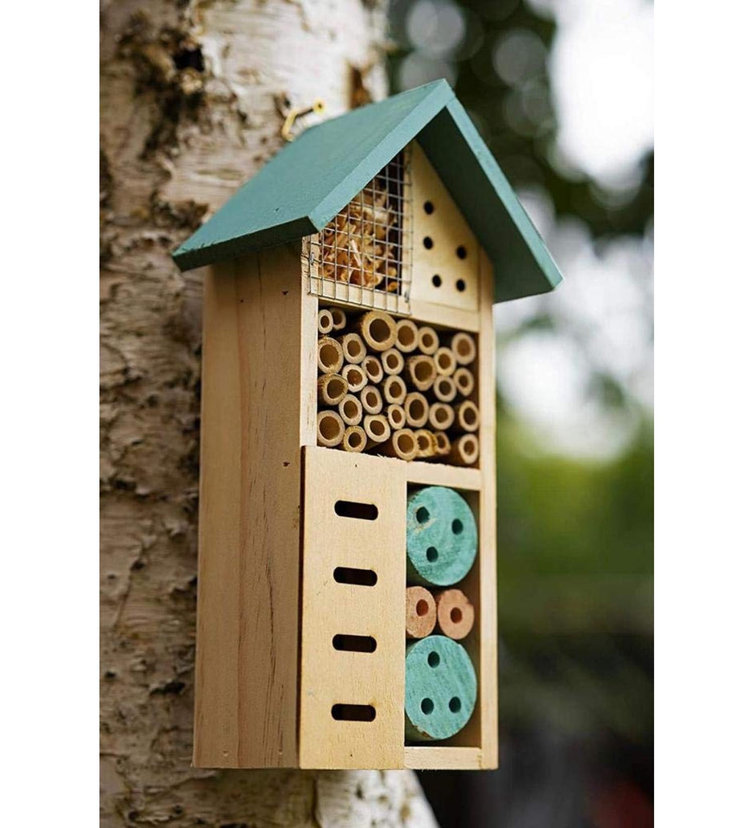 ALAYSTAR Premium Wooden Garden Insect Hotel Nest Shelter for Bees Insects Ants Lady beetles And All Types of Insects (SMALL WOODEN INSECT HOME) - Buy Online on GoSupps.com