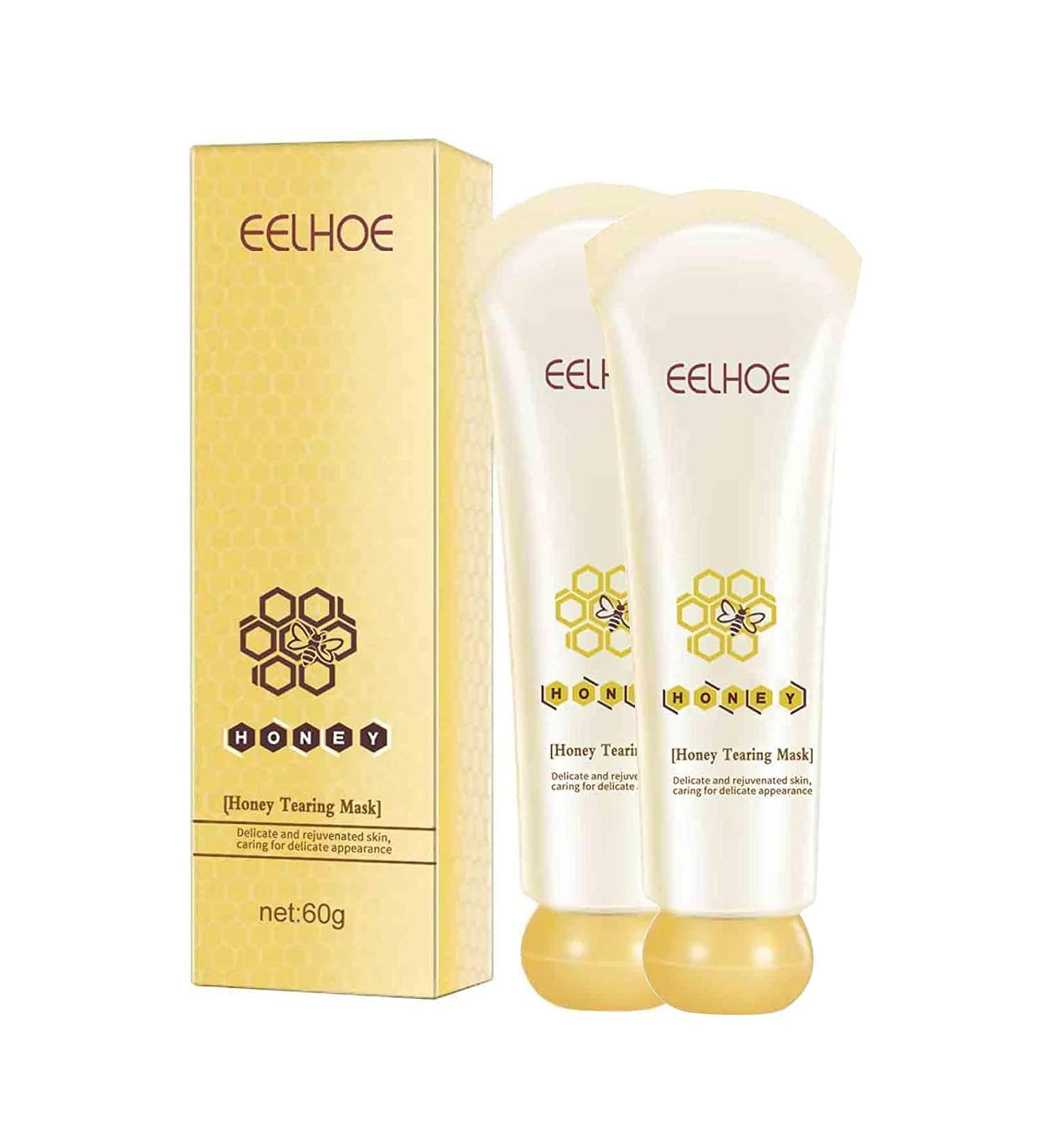 Lazzmonk 2Pcs Honey Peel Off Mask Set for Blackhead Removal | Suitable for All Skin Types - Buy Online on GoSupps.com