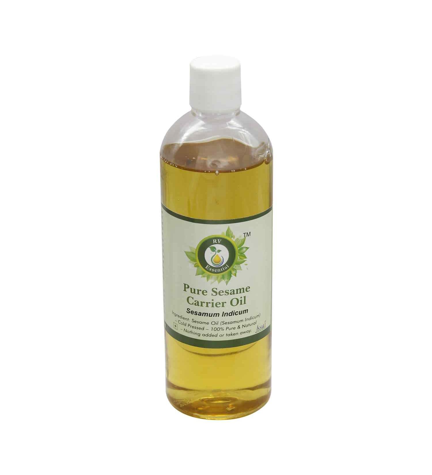 R V Essential Pur S same Carrier Huile de 100ml (3.38oz) - Sesamum indicum (100% Pur et naturelle press e froid) Sesame Carrier Oil 100 ml (Pack of 1) - Buy Online on GoSupps.com