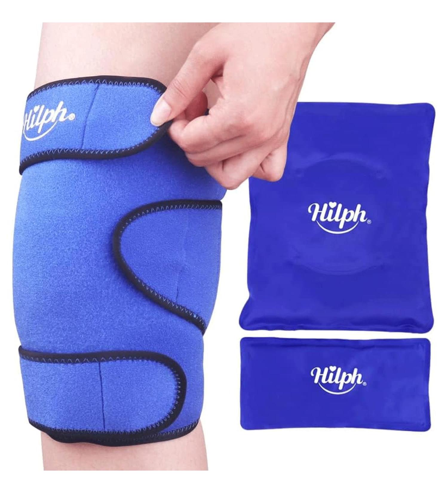 Buy Hilph Big Knee Cooling Cuff & Ovid Cooling Pad - Best Knee Cooling Compress for Swelling & Recovery | Perfect for Knee Replacement - Blue - Buy Online on GoSupps.com