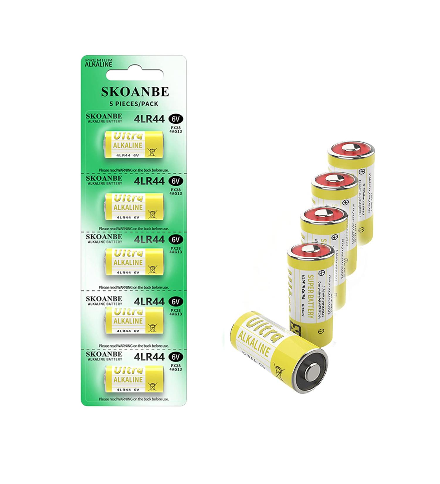 SKOANBE 4LR44 6V Alkaline Battery for Dog Collars - Pack of 5 | Long-lasting & Reliable International Shipping - Buy Online on GoSupps.com