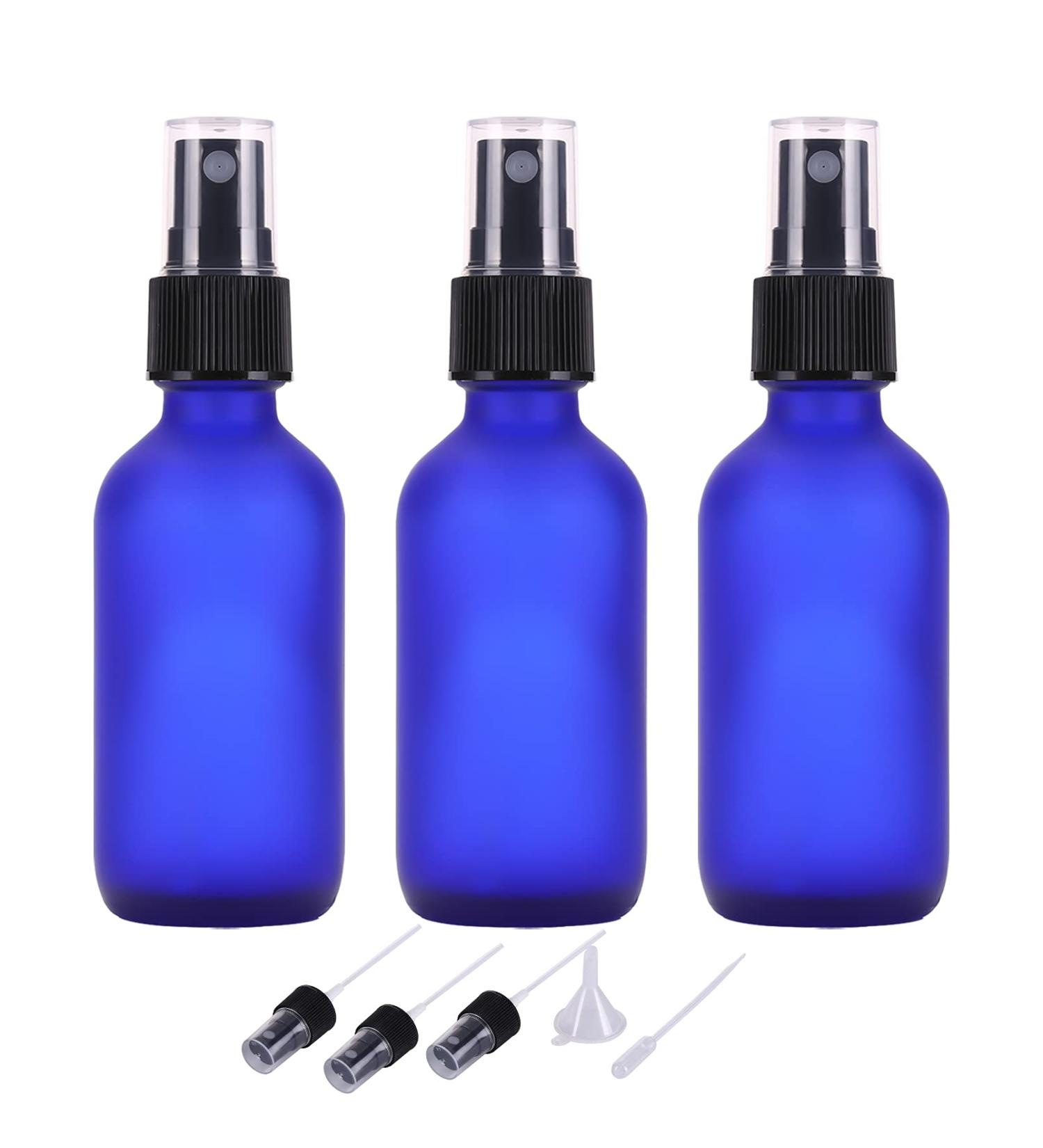 LIYUABU 60ml Frosted Blue Empty Glass Spray Bottles Small Fine Mist Atomiser Refillable Reusable Travel Spray Bottles for Essential Oil Hair Aromatherapy Perfumes Cleaning(3 Pack) Frosted Blue Paquet de 3 - Buy Online on GoSupps.com