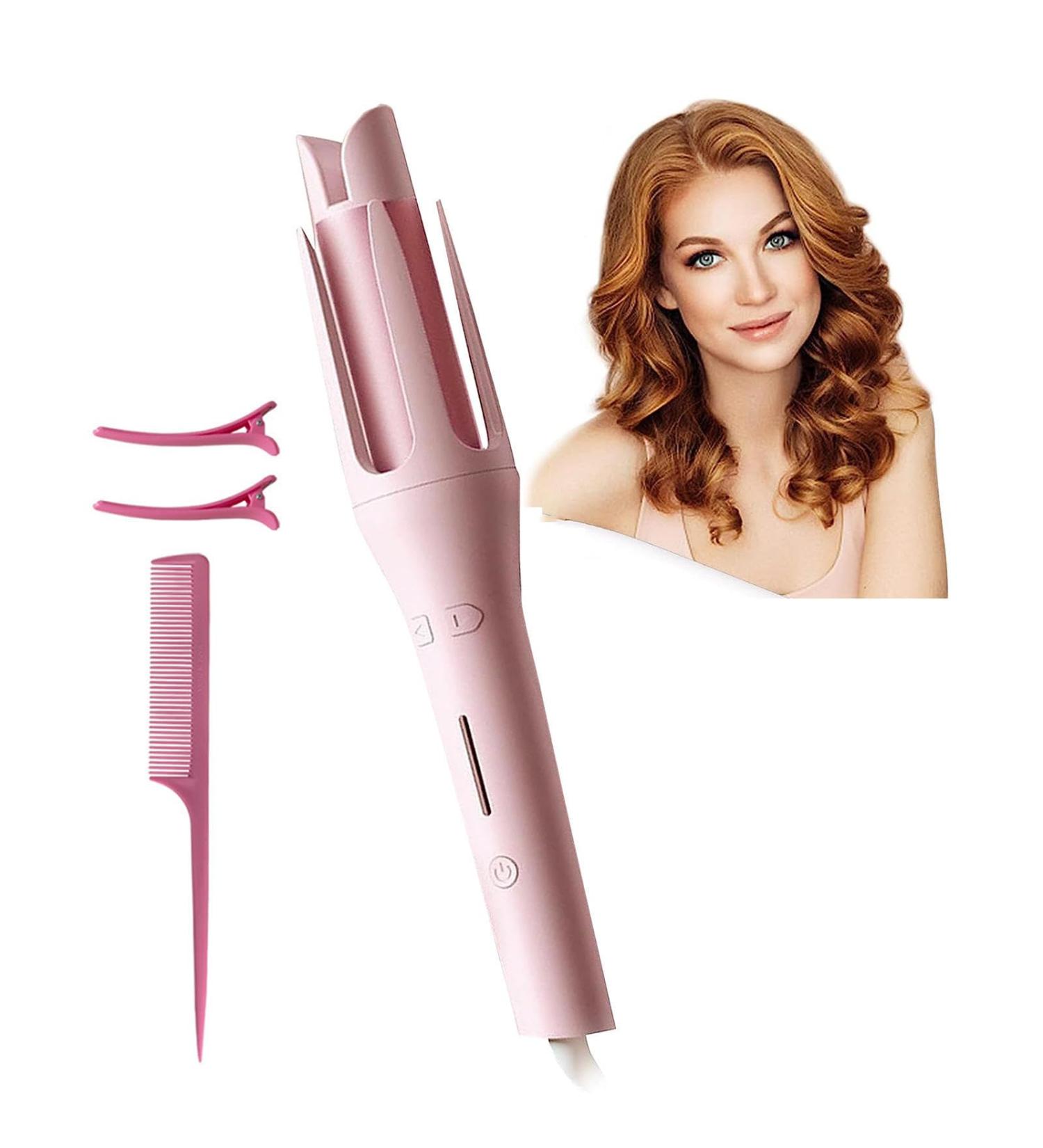 Wand Curler 1.25 Inch 1.25 Inch Curling Iron Double Ceramic Produces Loose Curls Self Turning Curling Iron Pink - Buy Online on GoSupps.com