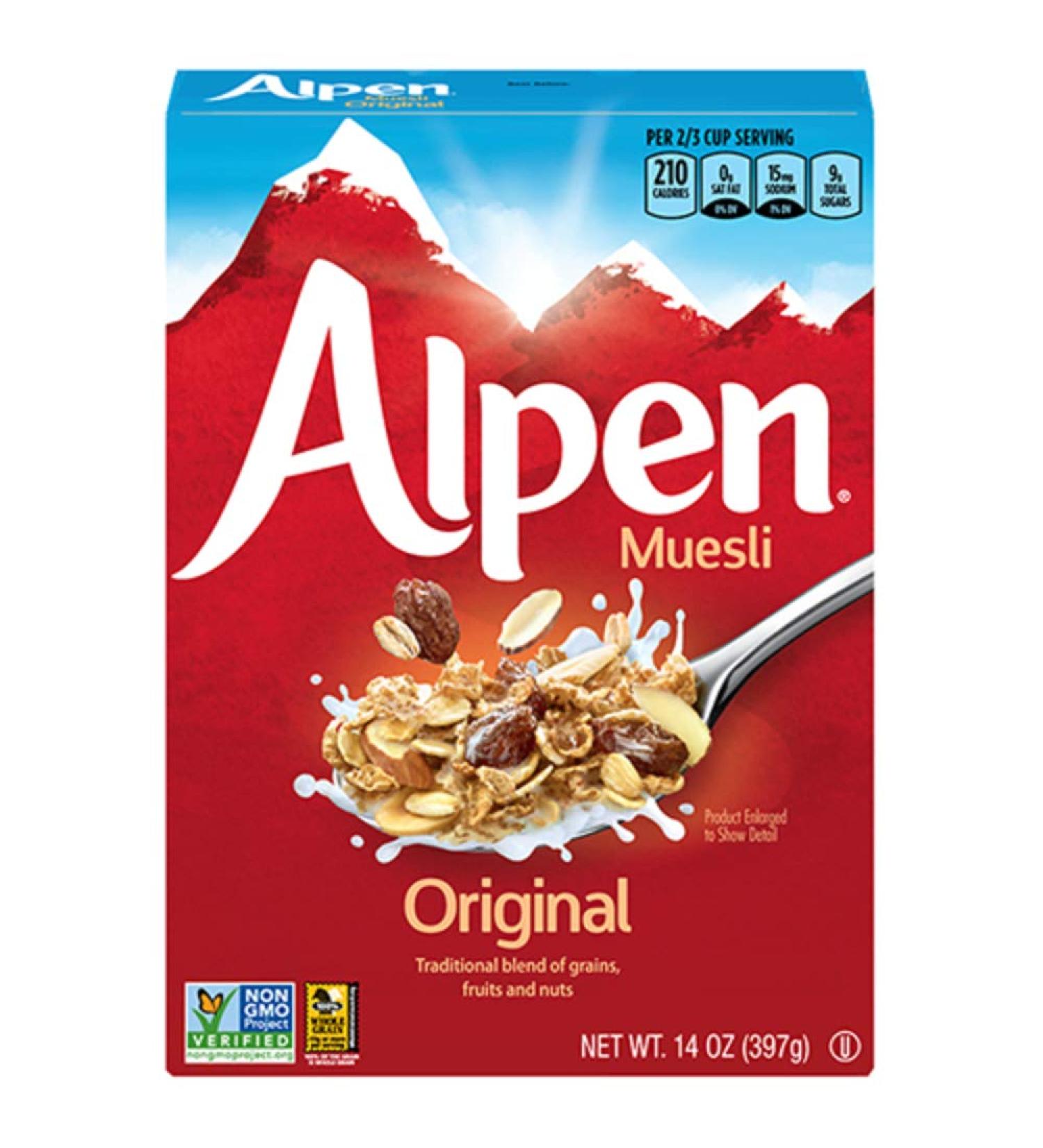 Alpen Original Muesli Swiss Style Cereal 14 oz Box (Pack of 6) | Non-GMO, Heart Healthy, Kosher, Vegan - Buy Online on GoSupps.com