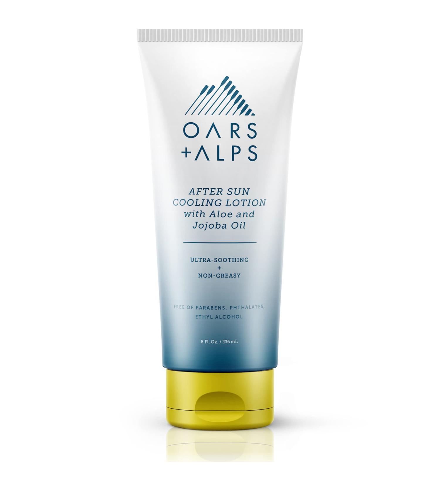 Oars + Alps After Sun Cooling Lotion - Aloe Vera & Cucumber Extract for Sunburn Relief | 8 Oz - Buy Online on GoSupps.com