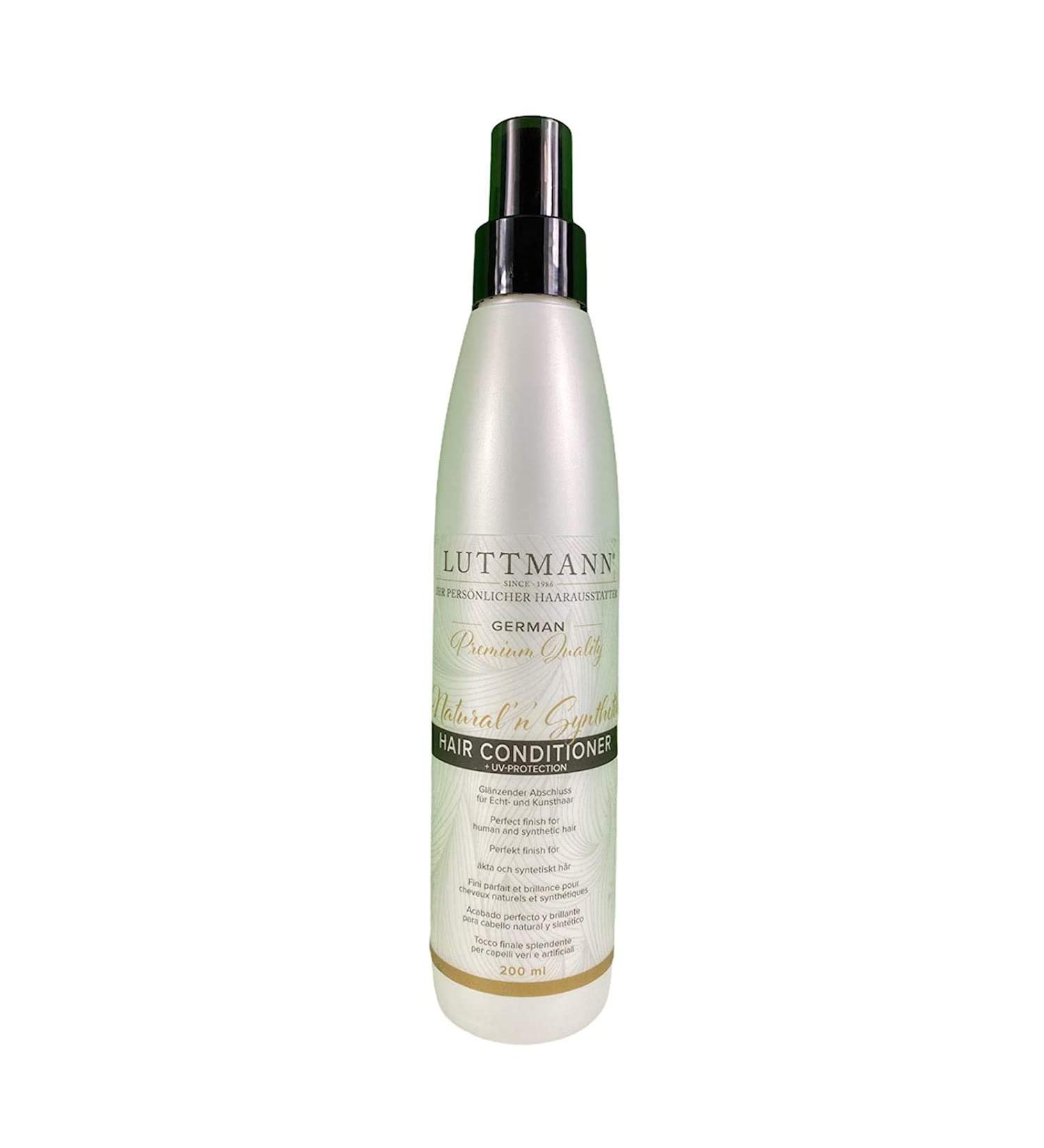Luttmann Natural & Synthetic Hair Conditioner 200ml - UV Protection for Wigs & Hair Extensions | German Premium Quality - Buy Online on GoSupps.com