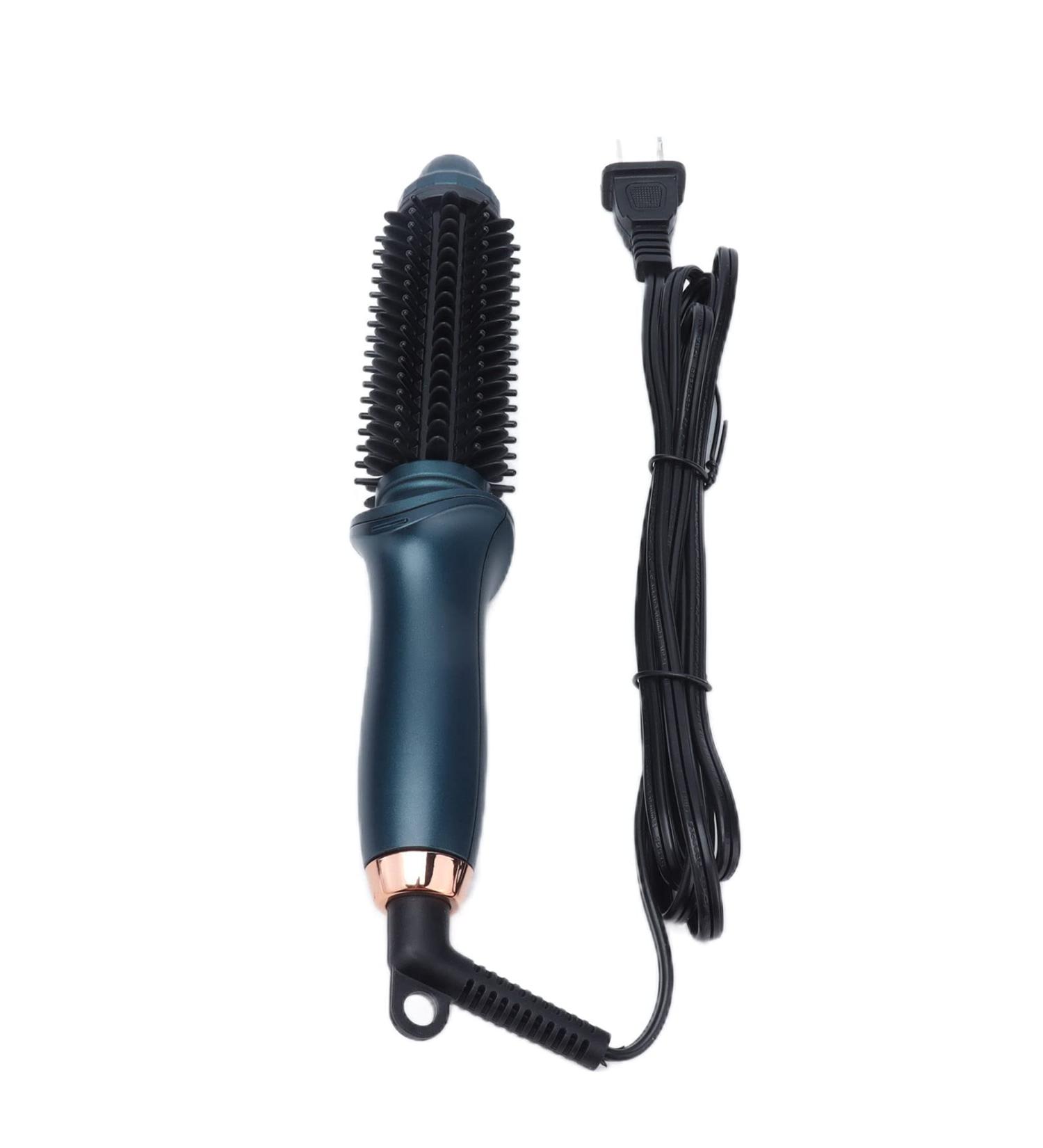 Smart Curling Brush - 2 in 1 Electric Hair Brush for Straight & Curly Styles Portable Thermostatic Design US Plug 110V - Green - Buy Online on GoSupps.com