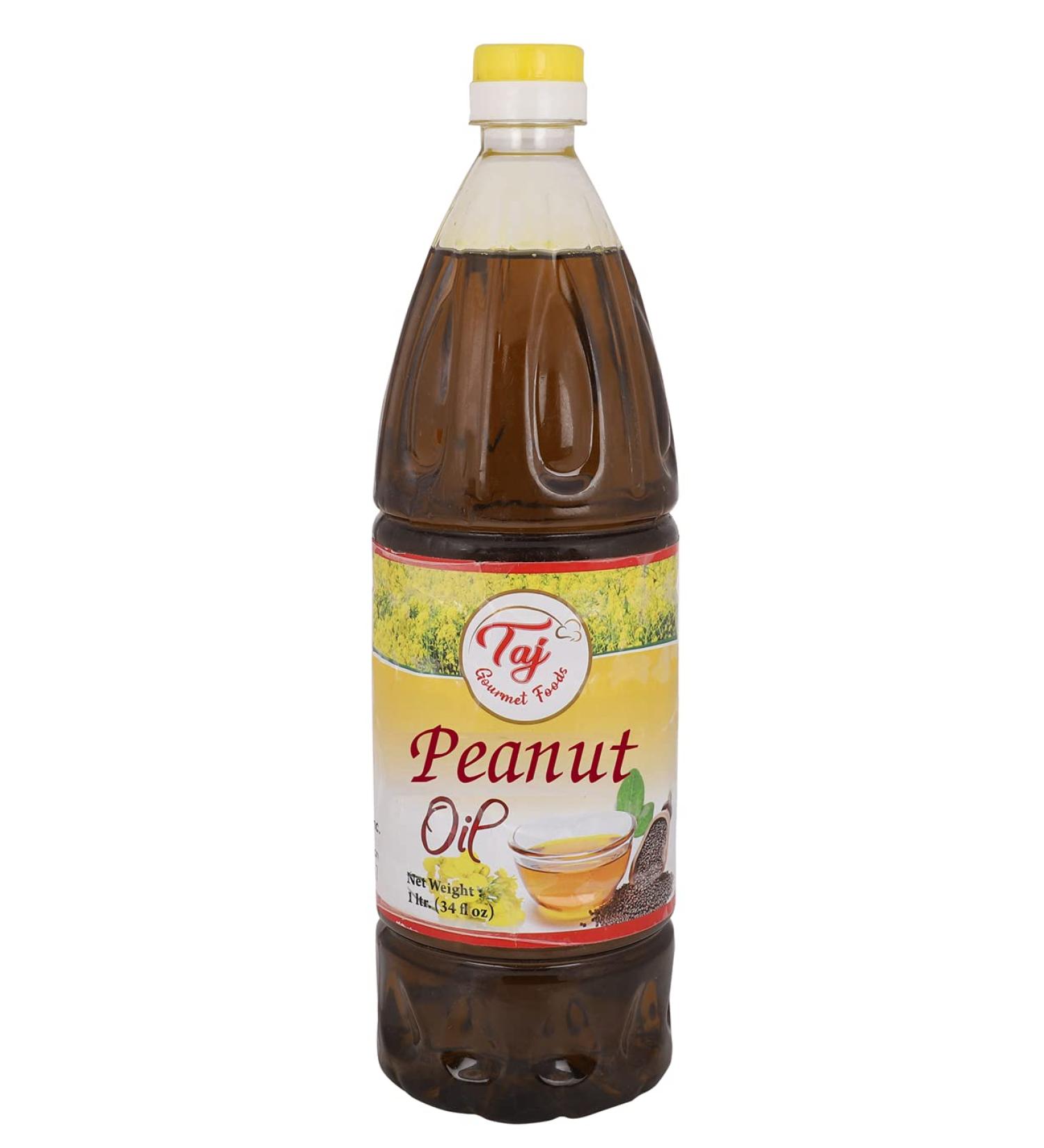 TAJ Refined Peanut Oil 1L - High Quality Cooking Oil - Buy Online on GoSupps.com