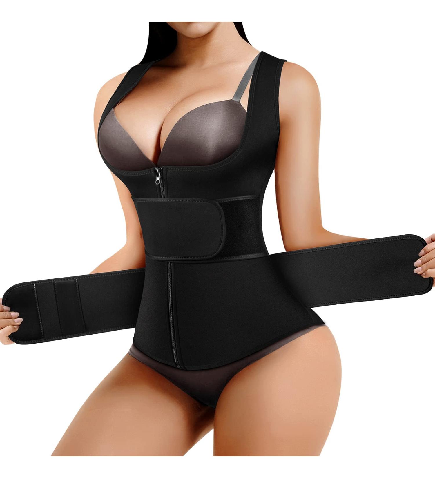 Sauna Sweat Vest Waist Trainer for Women - 2-in-1 Neoprene Sauna Suit for Weight Loss - 3X-Large Black - Buy Online on GoSupps.com