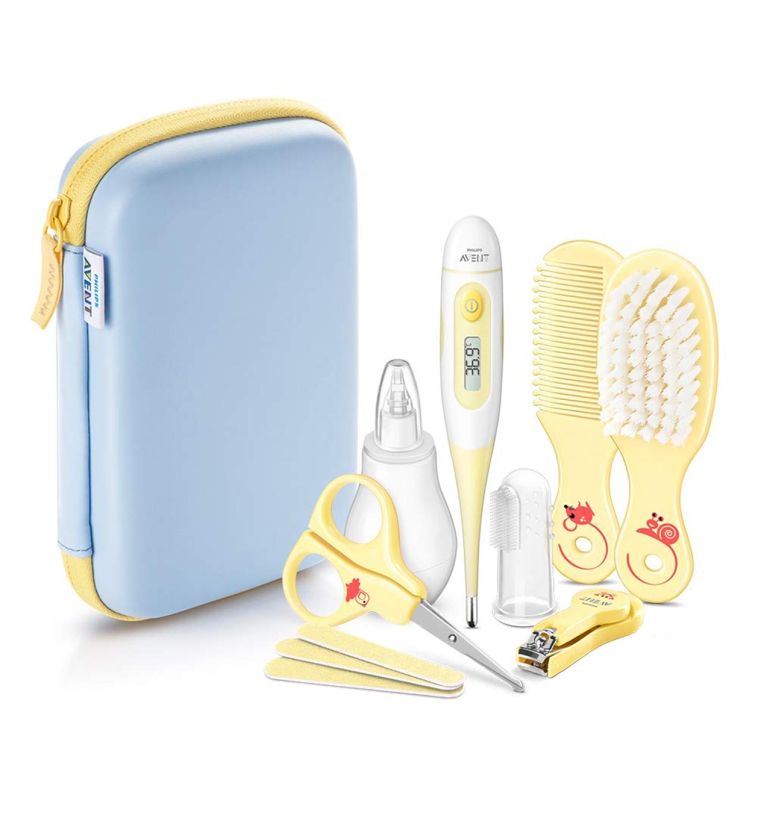 Philips Avent Baby Care Essentials Set with Digital Thermometer, Nasal Aspirator, Nail & Hair Care - SCH400/00 - Buy Online on GoSupps.com