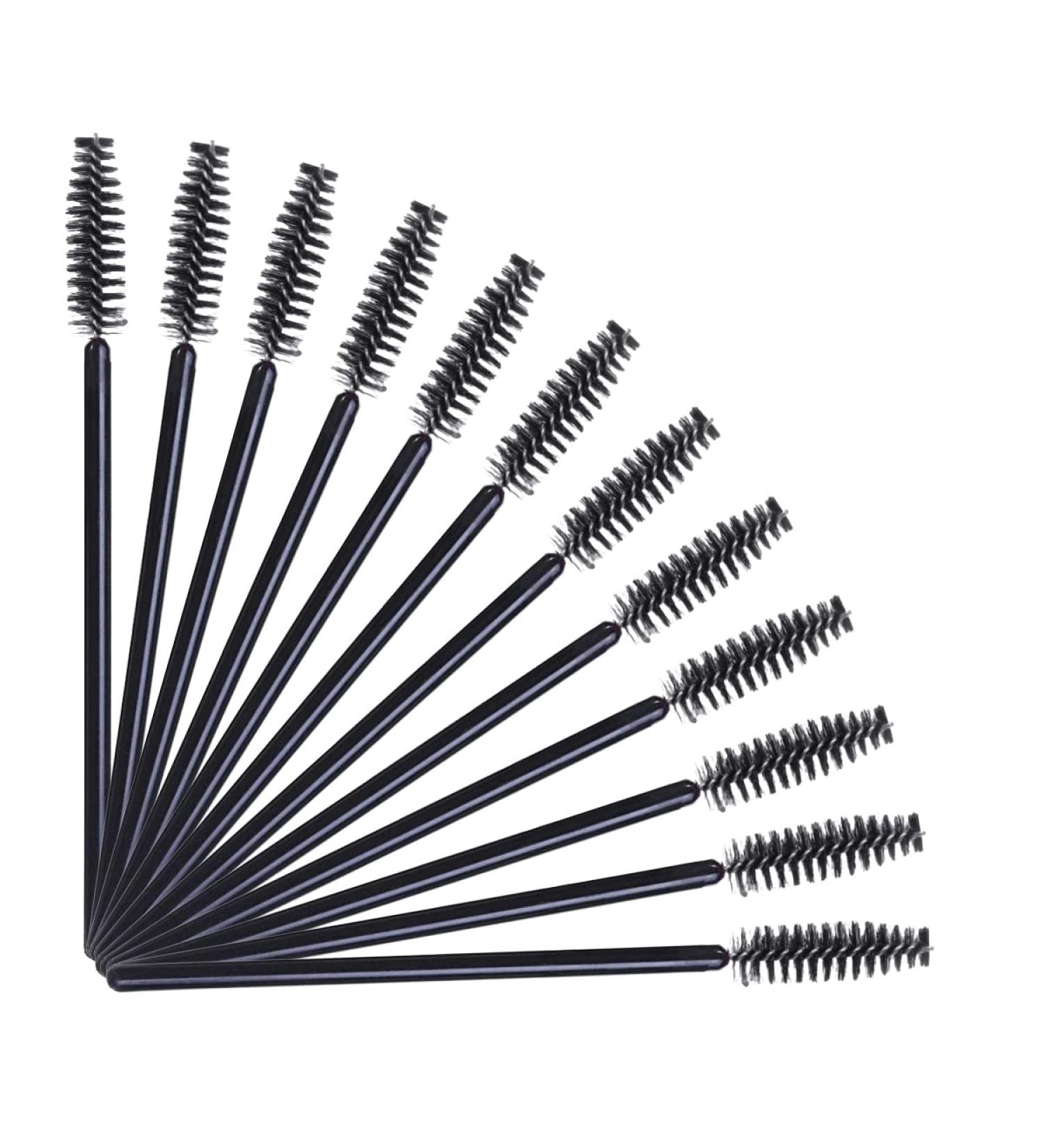 100 Disposable Mascara Wands Eyelash Brushes for Eyebrow and Lash Extensions - Pink & Black - Buy Online on GoSupps.com