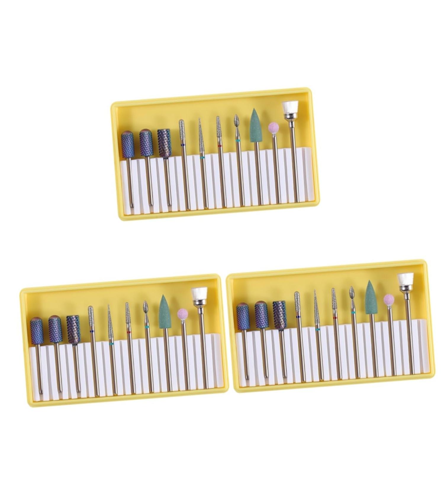 Beavorty 3 Sets Manicure Pedicure Bit manicure drill bits Cuticle Drill Bits Gel Nails Bit Manicure sand tool Nail Drill Replacement Bits nail grinding head power tools polisher diamond 5x1cmx3pcs Yellowx3pcs - Buy Online on GoSupps.com
