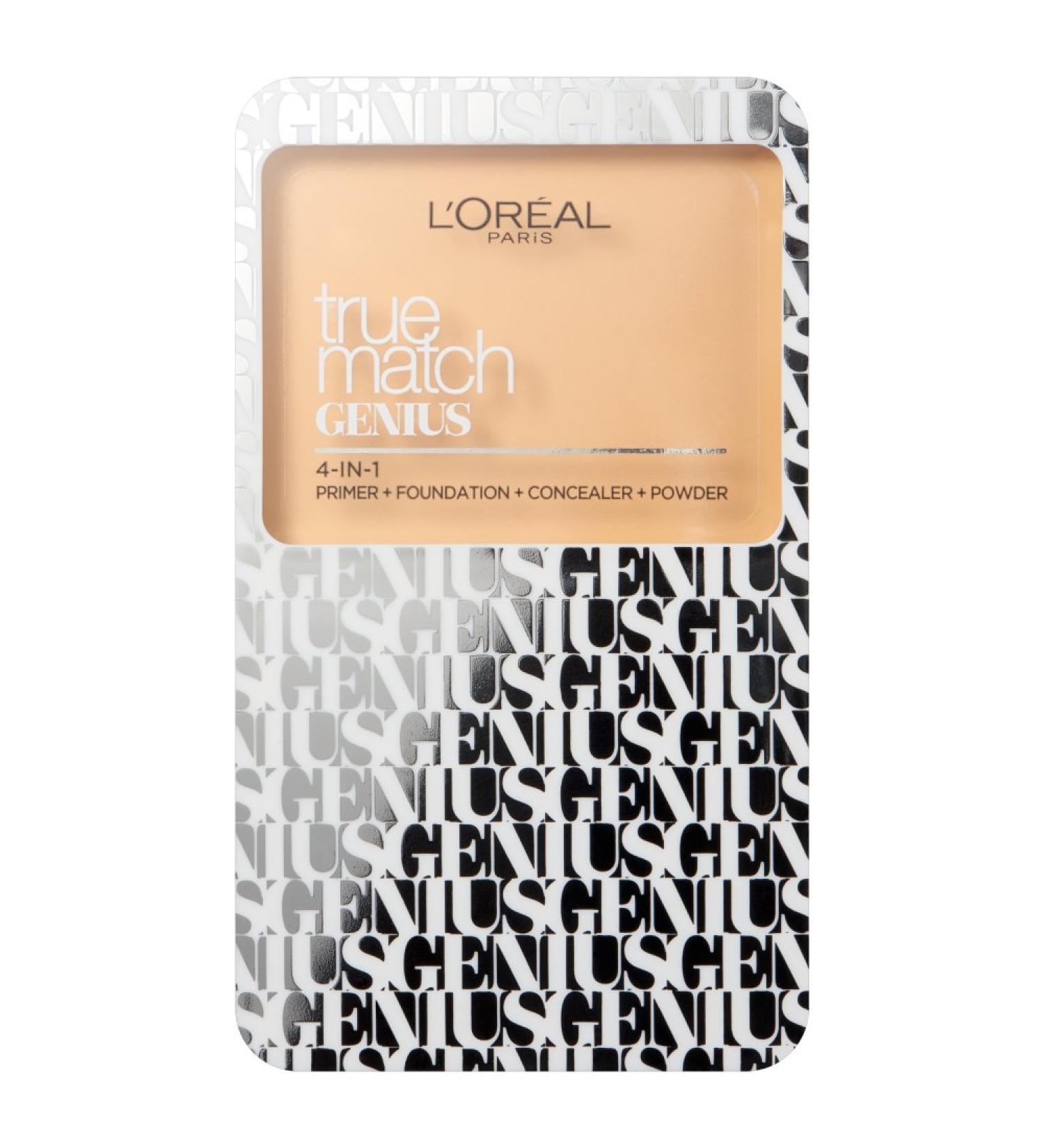 L'Oreal True Match Genius 4 in 1 Compact Foundation 7g 1.5N Linen - Sealed - Buy Online on GoSupps.com