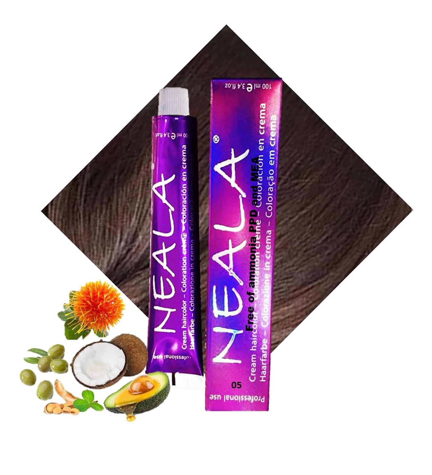 NEALA-05 Light Brown Ammonia-Free Hair Color | PPD & MEA Free Professional Permanent Dye | 100ml - Buy Online on GoSupps.com