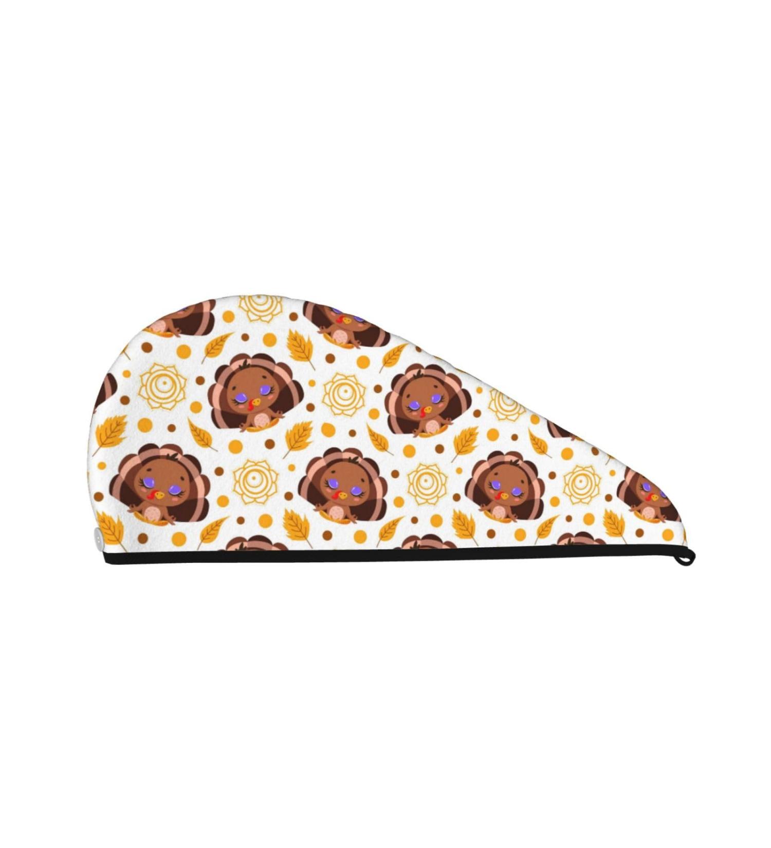Fall Turkey Microfiber Hair Towel - Super Absorbent & Quick Dry Wrap for Long Curly & Thick Hair - Buy Online on GoSupps.com