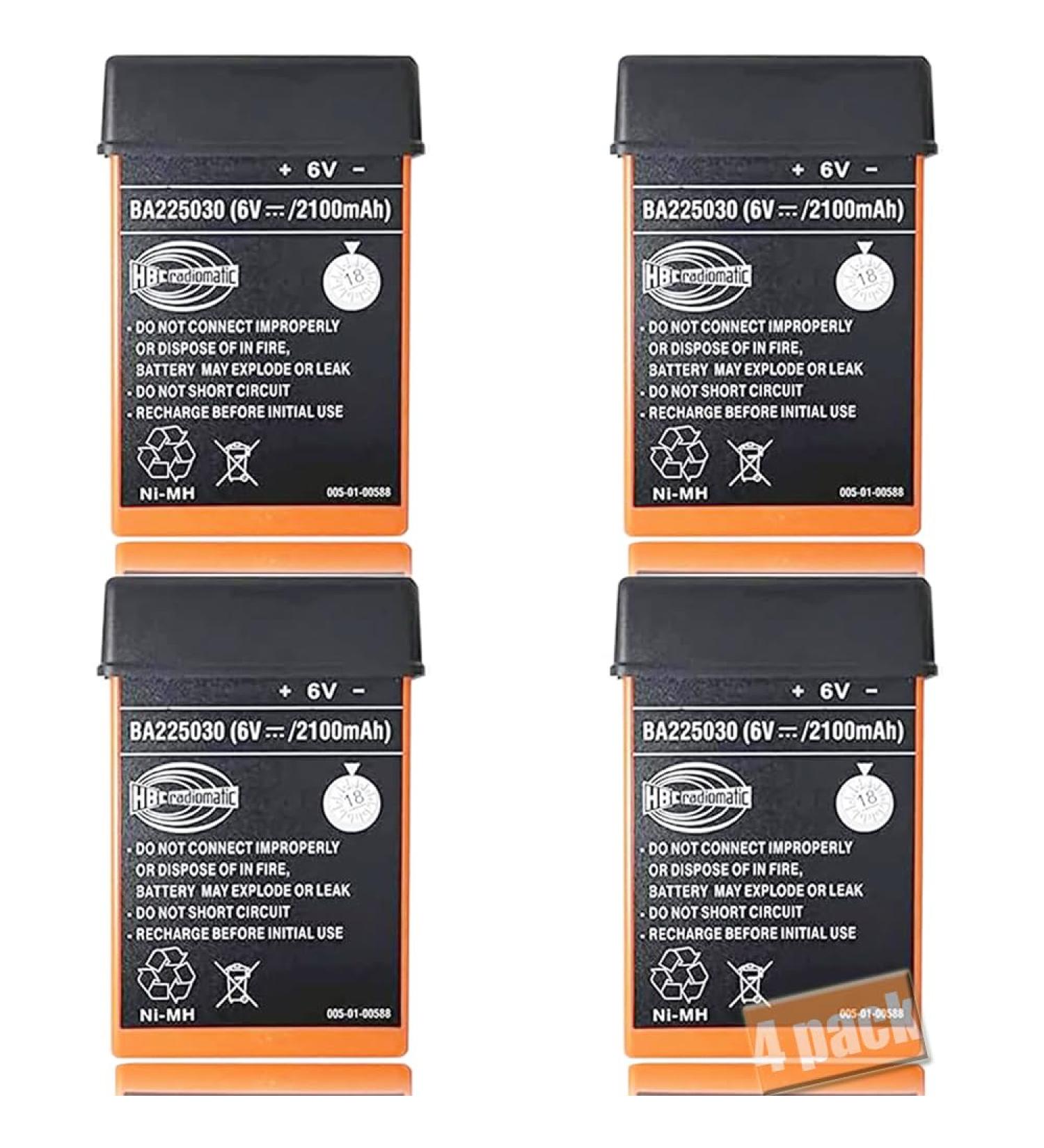 6V 2100mAh Ni-Mh BA225030 Rechargeable Battery (4 Pack) for HBC Radiomatic Crane Remote Control - International Shipping Available - Buy Online on GoSupps.com