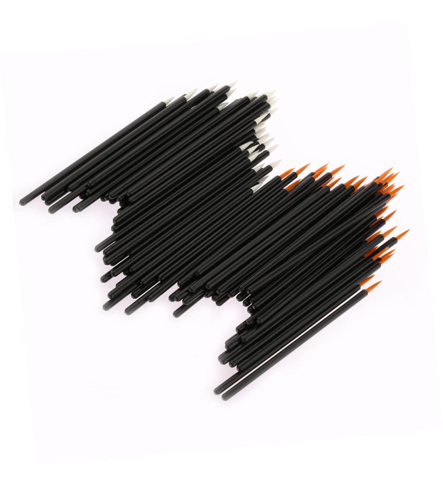 AUTSUPPL 100pcs Cosmetics Brush Gel Liner Brush Lash Brush Tool Eyes Makeup Brush Cosmetic Brush White 10X0.5X0.5cm White - Buy Online on GoSupps.com