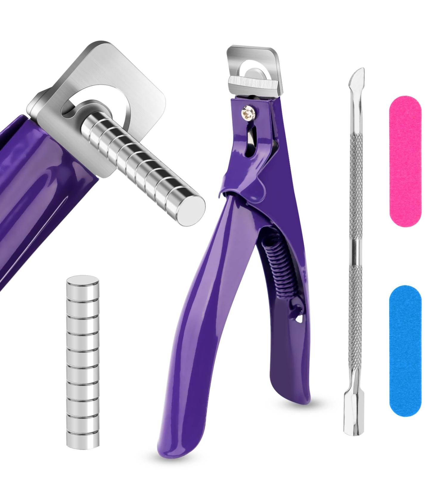 Upgade Acrylic Nail Clipper with Sizer Magnet Accurate Trimming Nail Clippers for Acrylic Nails Nail Tip Cutter Professional Stainless Steel Manicure Tool for Salon Home Nail Art - Buy Online on GoSupps.com