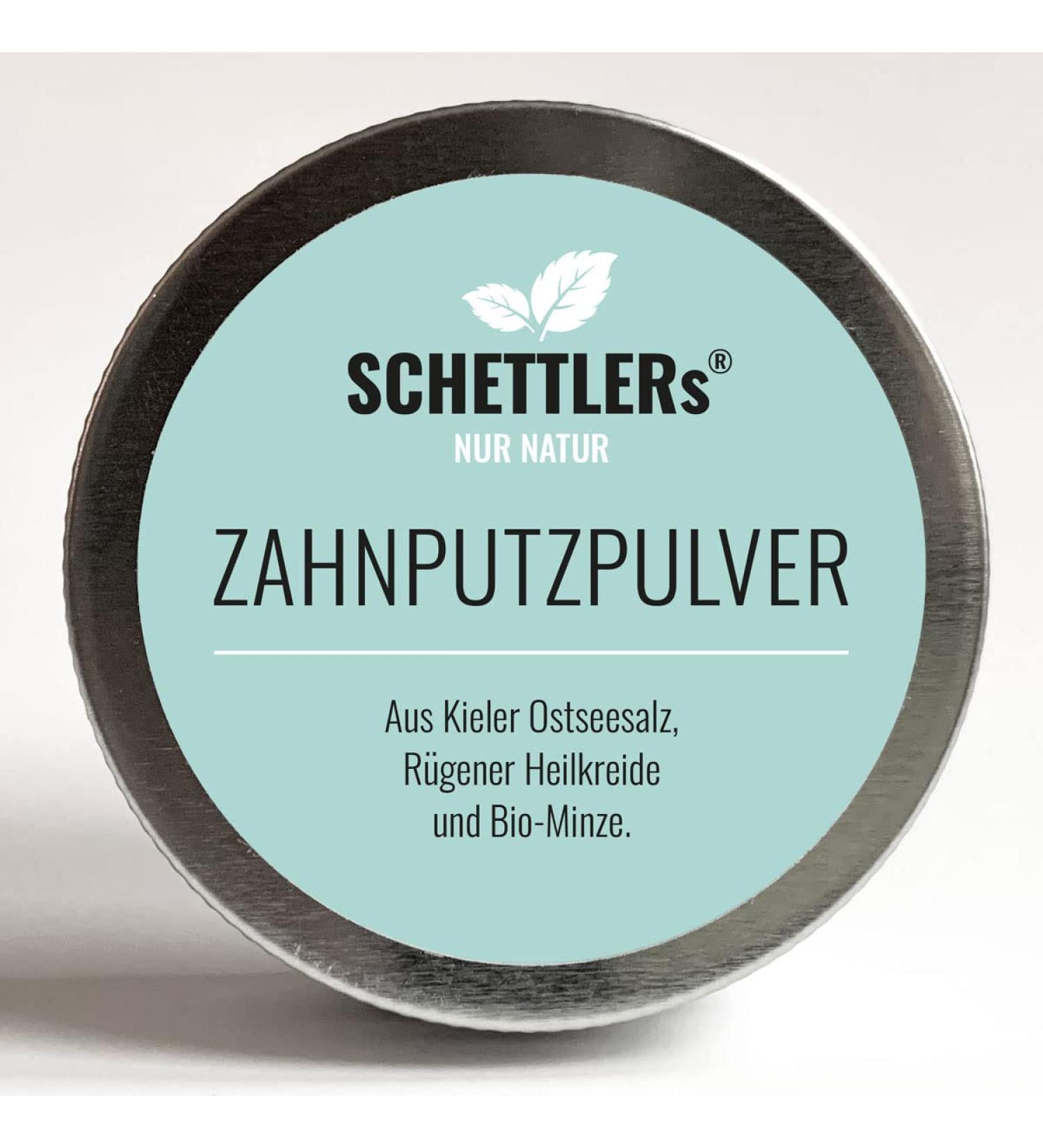 Schettlers Toothbrush Powder - All-Natural Dental Care with Kieler Ostseesalz & R gener Healing Cross - 30G Eco-Friendly Packaging - Buy Online on GoSupps.com