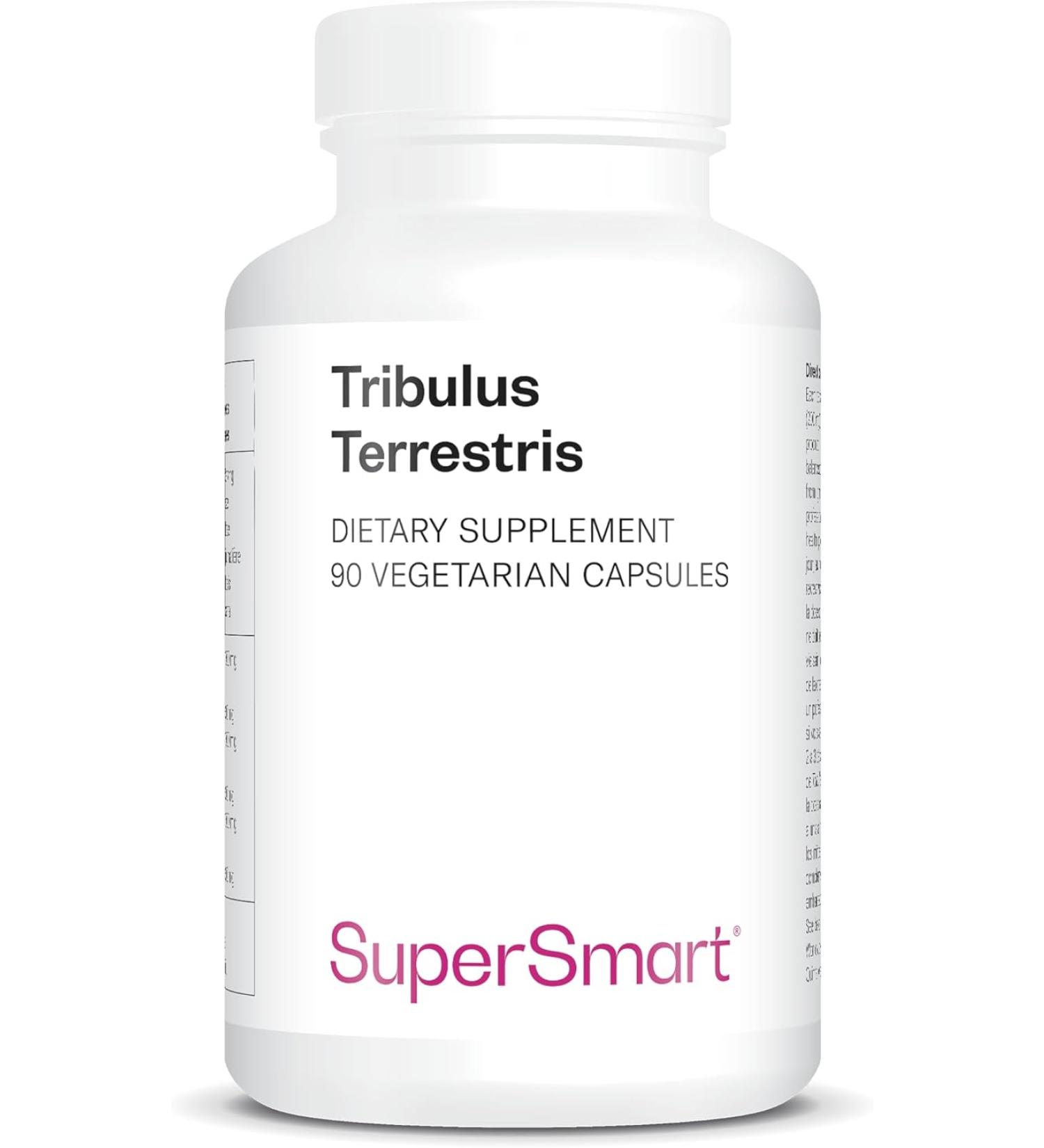 Supersmart Tribulus Terrestris 500mg | 40% Saponins | Hormonal Support for Men & Women | Non-GMO | Gluten-Free | 90 Veg Caps - Buy Online on GoSupps.com