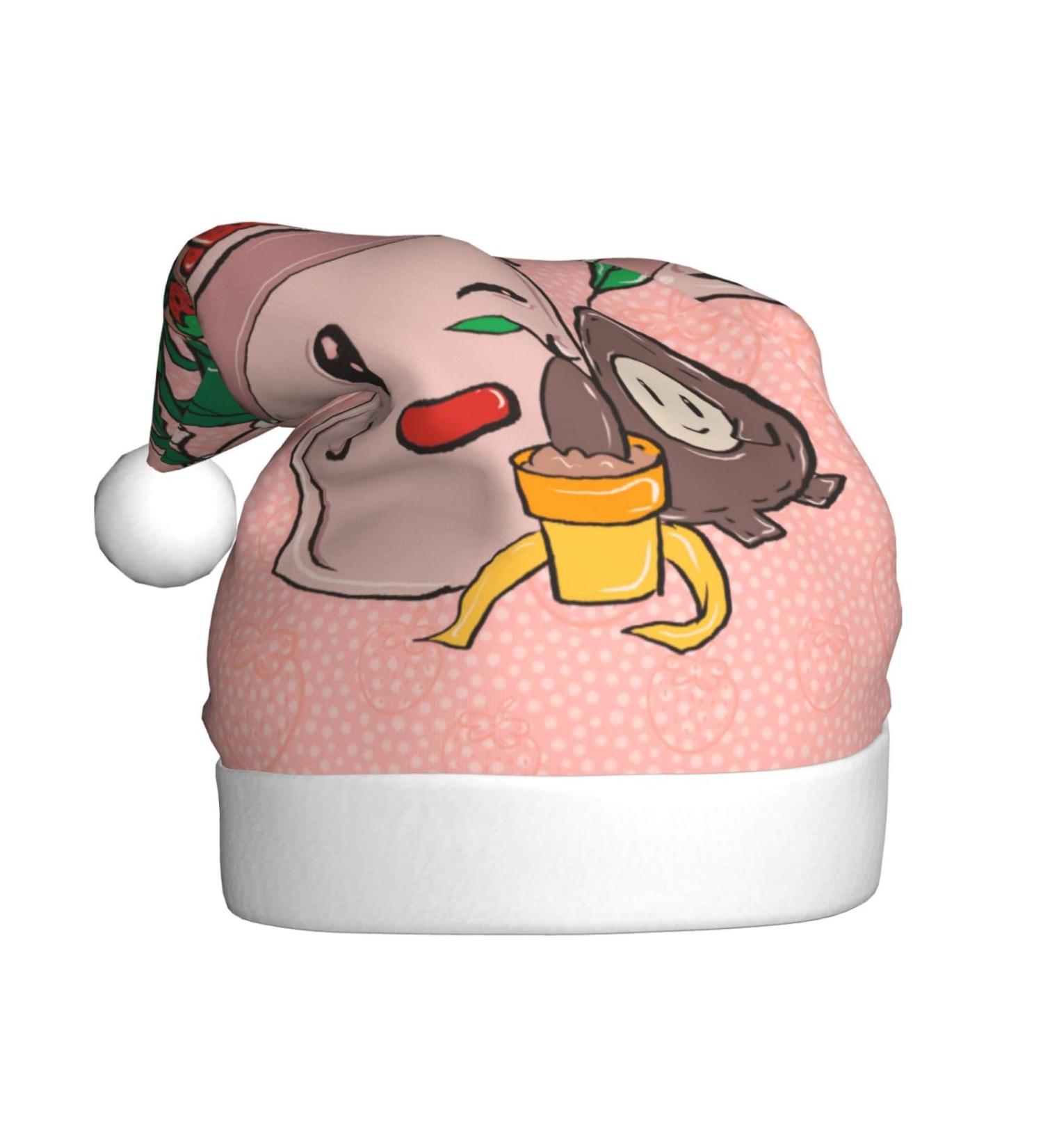 YYHHAOFA Sunflower seeds and strawberries Christmas Hat - Festive Ornamental Christmas Halloween Accessory for Holiday Parties - Buy Online on GoSupps.com