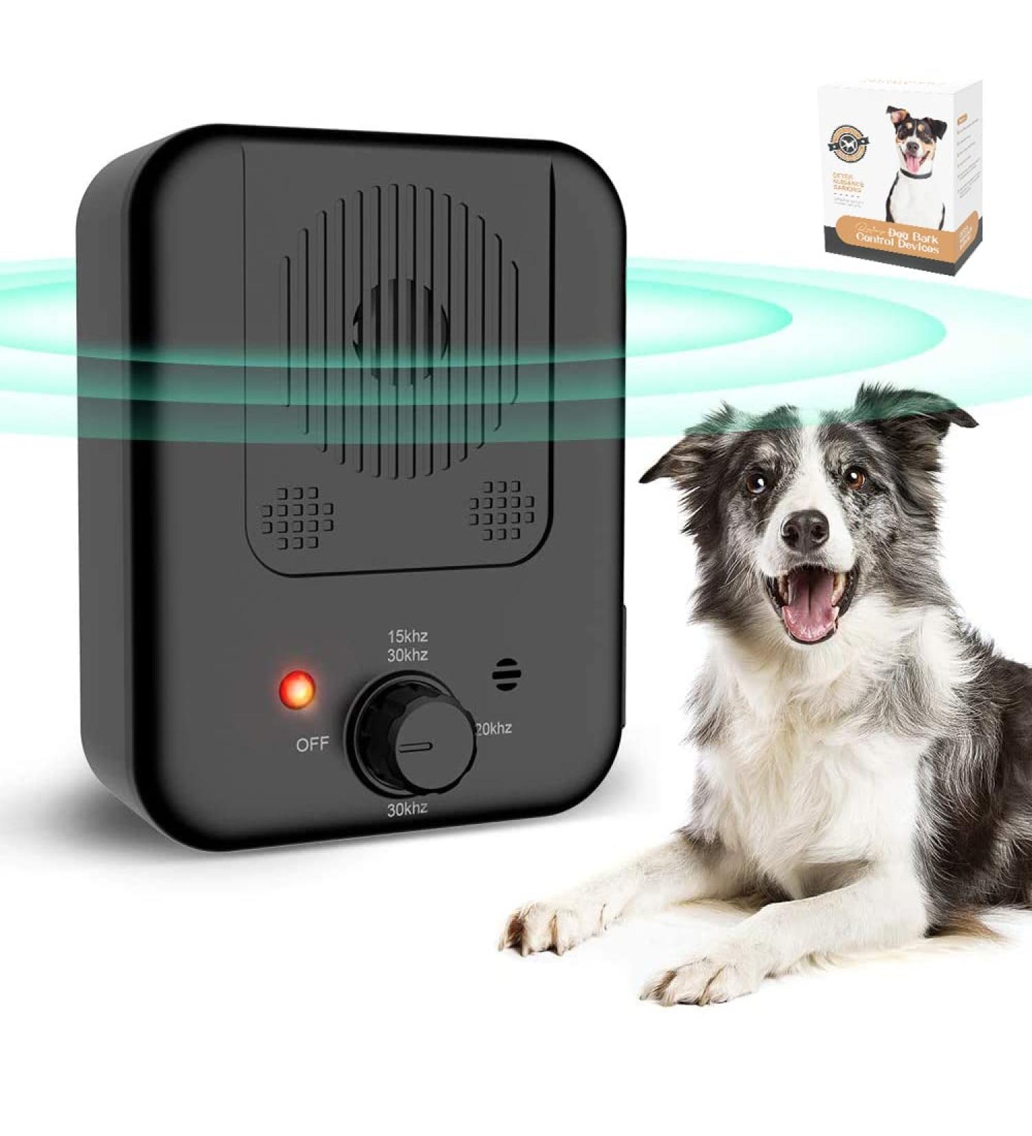 Anti-Bark Device for Dogs - 3 Modes 33ft Rechargeable Ultrasound Training - Effective Bark Stopper for Small & Large Dogs - Buy Online on GoSupps.com