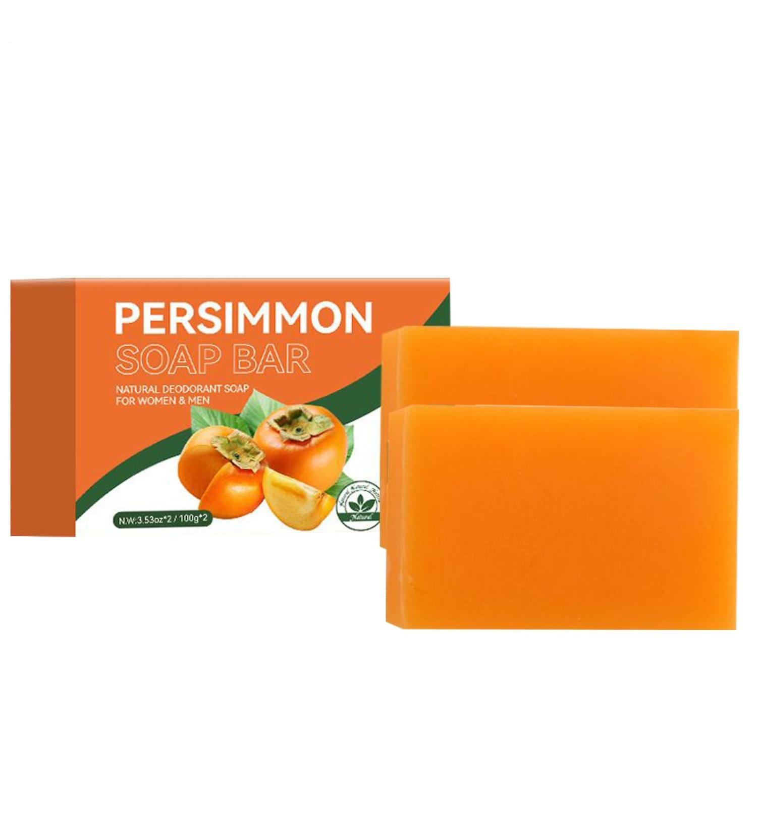  G n rique Persimmon Soap Odor Control Wash Deodorizing Facial Wash Block Moisturizing Natural Formula Gentle Freshing Cleanser for Men Women Underarm Thigh Intimate Area Easy to Use - Buy Online on GoSupps.com