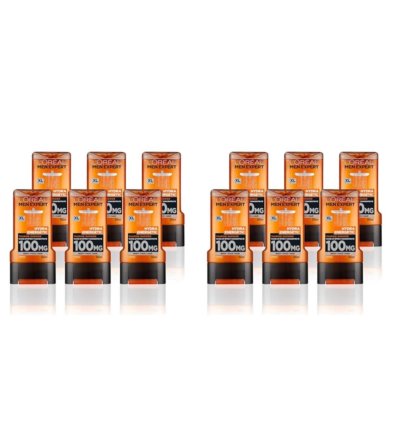 L'Or al Men Expert Hydra Energetic Shower Gel for Men 300 ml Pack of 12 Bulk Buy 300 ml (Pack of 12) - Buy Online on GoSupps.com