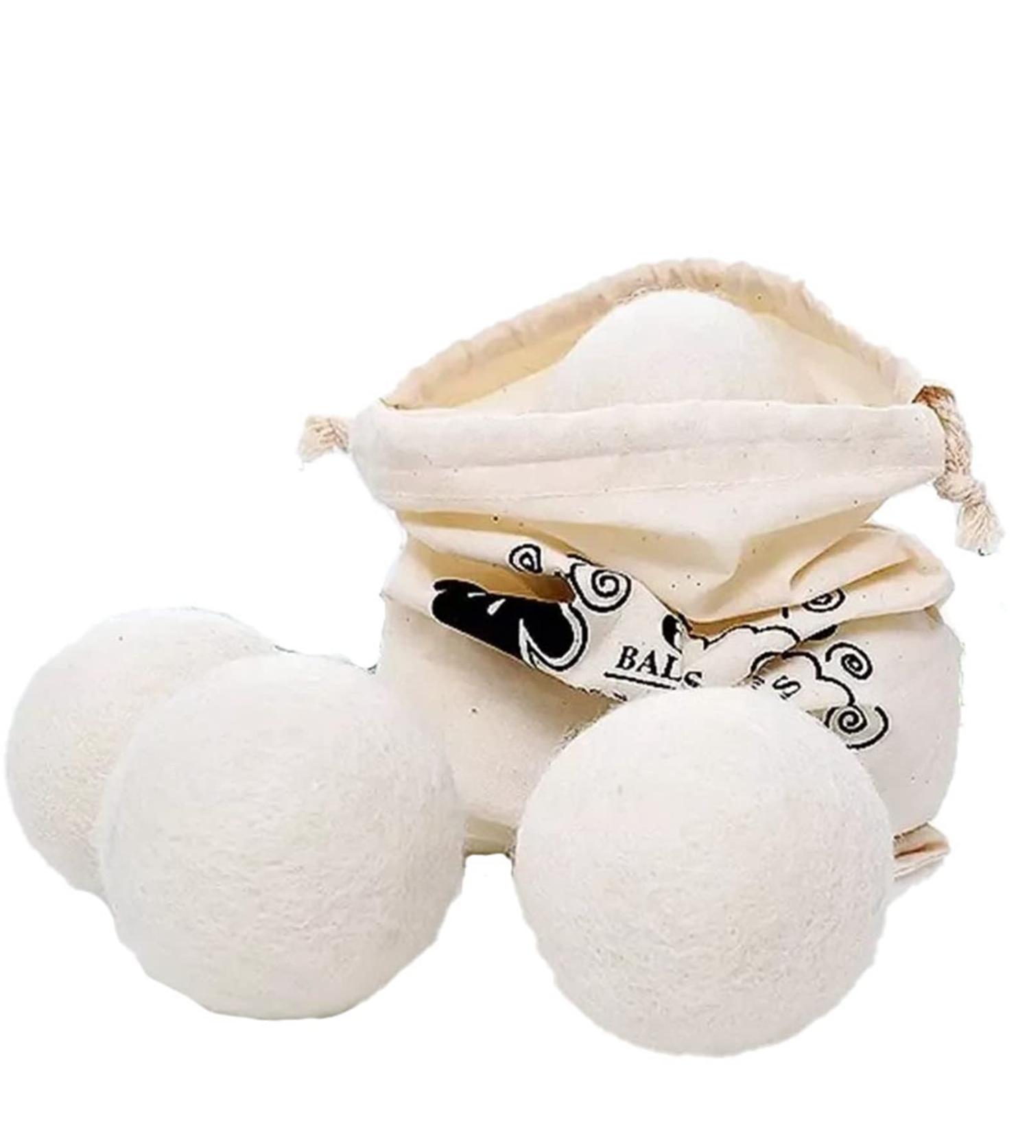Glomora 6-Pack Wool Dryer Balls - Reusable Fabric Softener Made Of Natural Wool - Reduces Wrinkles and Drying Time - Ideal for Home Use - Buy Online on GoSupps.com