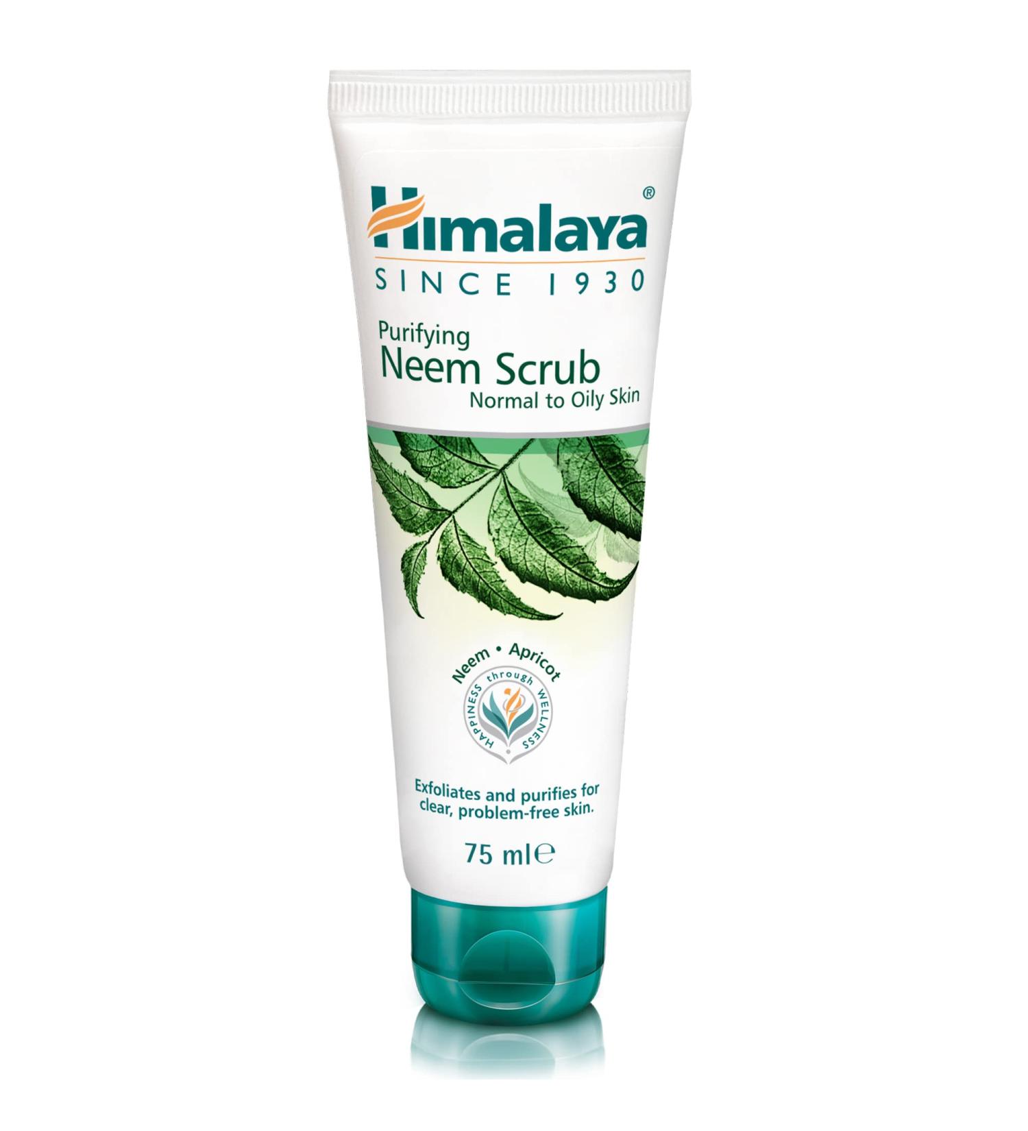 Himalaya Purifying Neem Scrub Helps Fights Pimples Prevents Marks Controls Excess Oil Exfoliates and Purifies Skin | Best for Normal to Oily Skin -75ml - Buy Online on GoSupps.com