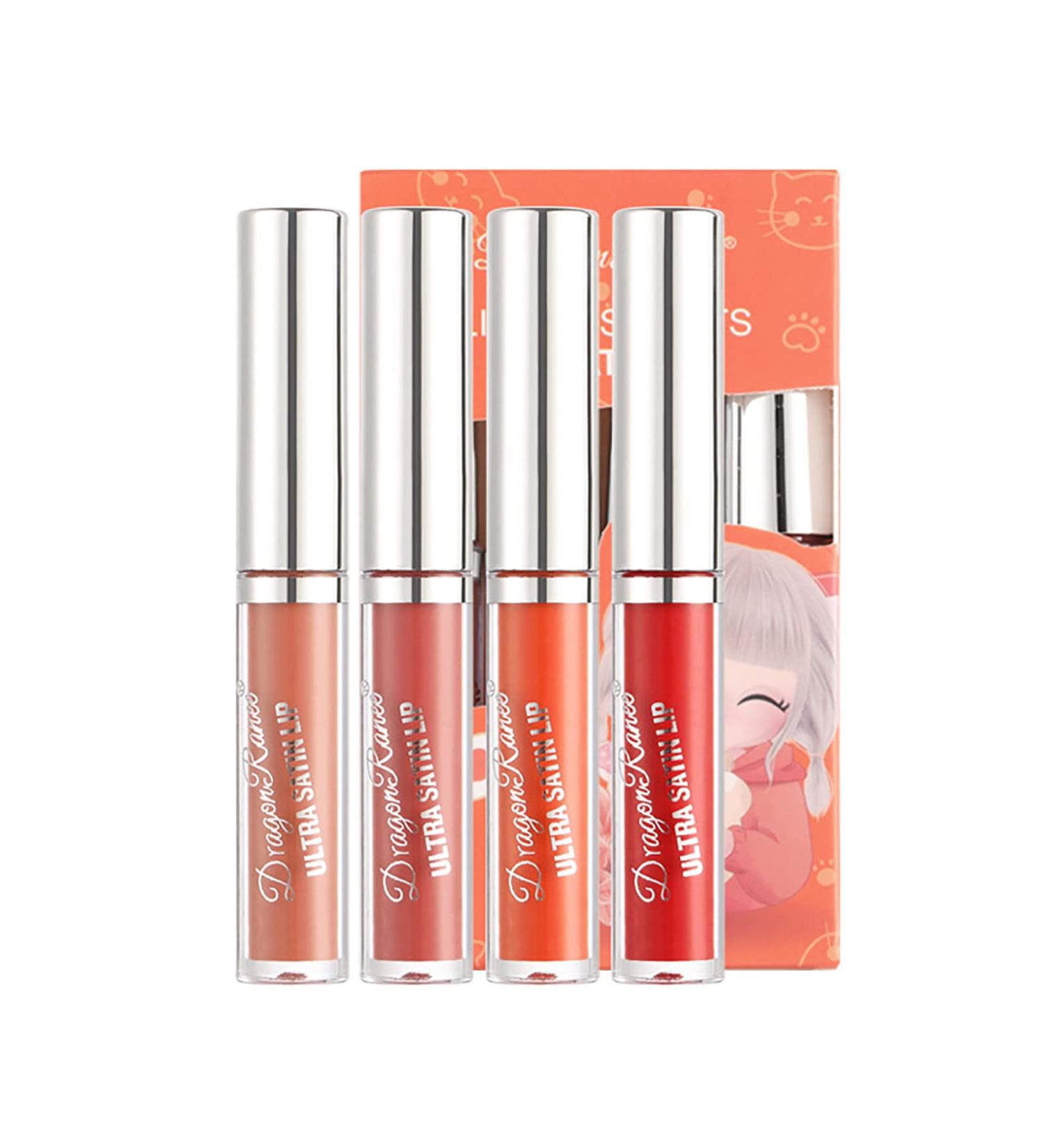 4 Colors Professional Matt Lip Balm - Waterproof Durable Lipstick & Gloss - Beauty Makeup #02 - Buy Online on GoSupps.com